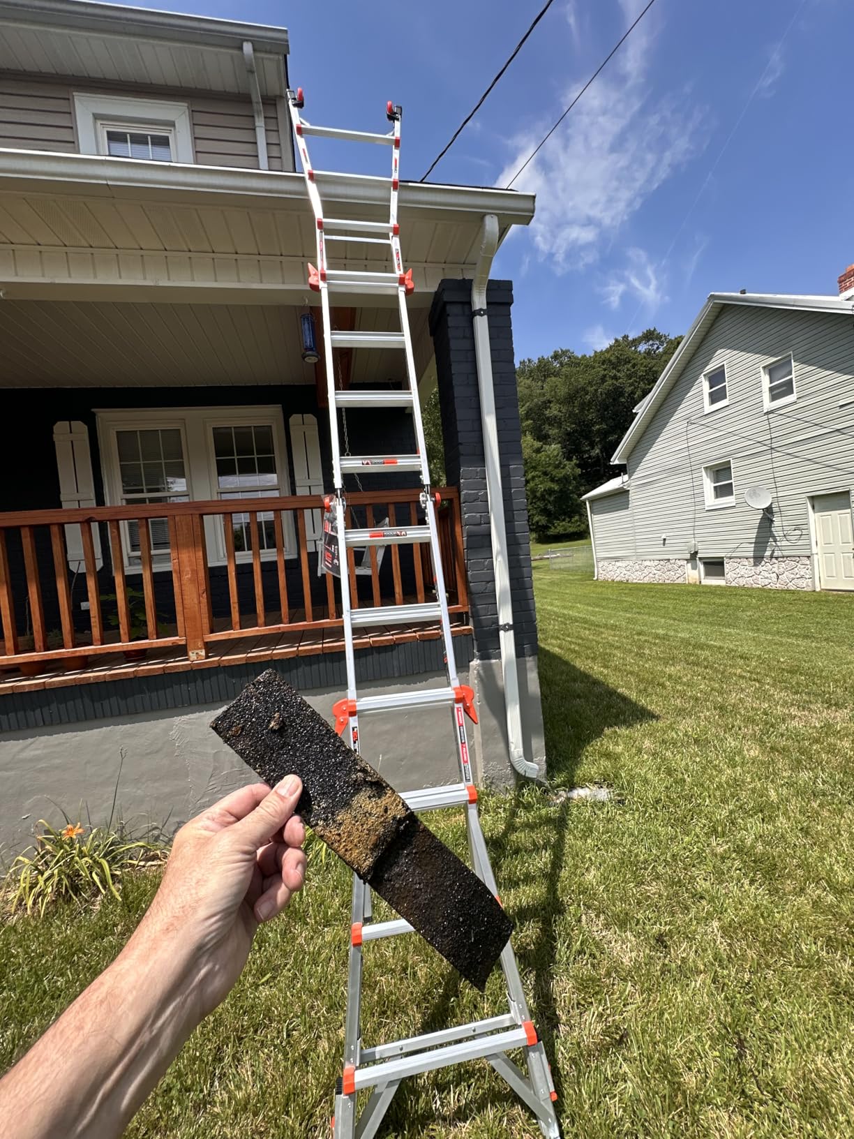 Little Giant Ladders Velocity 17-Ft Folding Multi-Position Ladder with Ratchet Levelers and Wheels, Aluminum, 300 lb Load Capacity customer photo 1