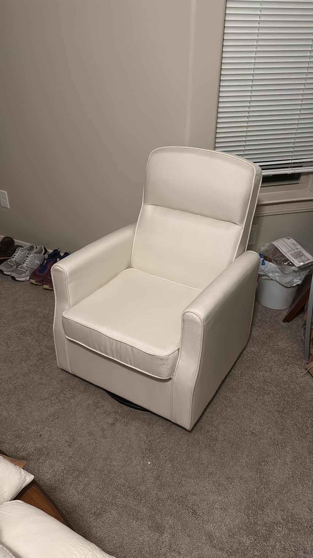 Delta Children Blair Slim Nursery Glider Swivel Rocker Chair - Charcoal customer photo 2