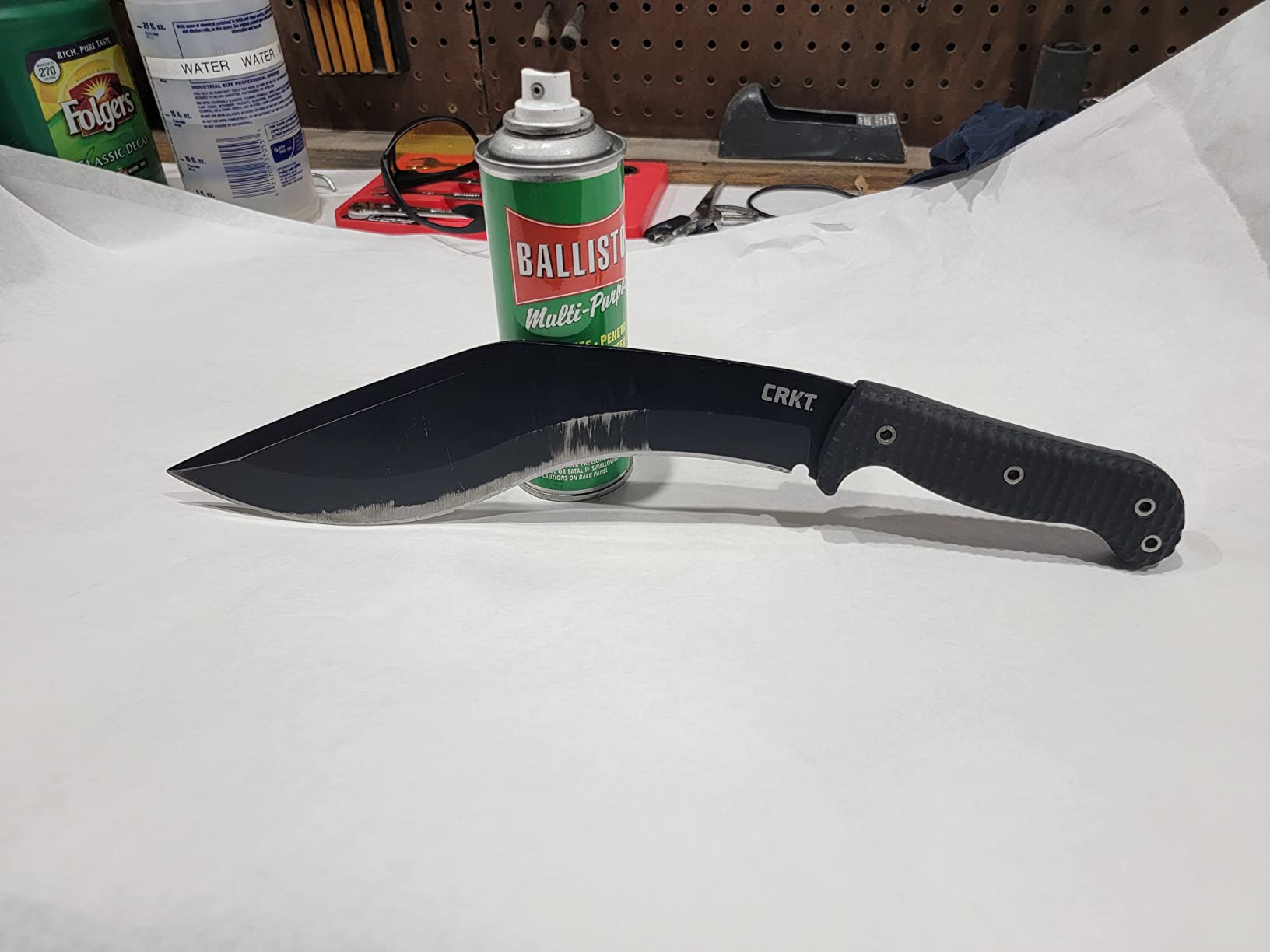 CRKT KUK Fixed Blade Knife: Carbon Steel Knife with Full Tang Kukri Recurved Blade, Injection Molded Handle, and Polyester Sheath 2742 customer photo 1