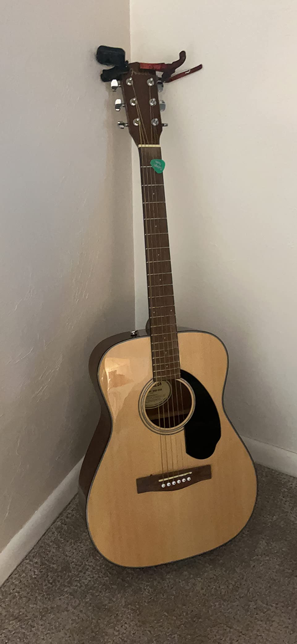Fender CC-60S Solid Top Concert Acoustic Guitar, with 2-Year Warranty, Natural customer photo 2