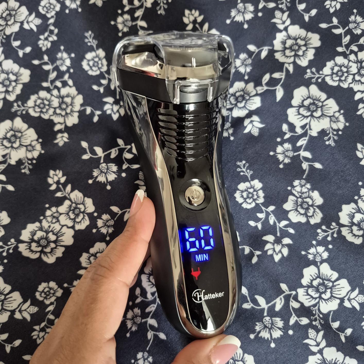 Hatteker Electric Shaver Rotary Razor Men Cordless Beard Trimmer Pop-Trimmer Waterproof customer photo 1