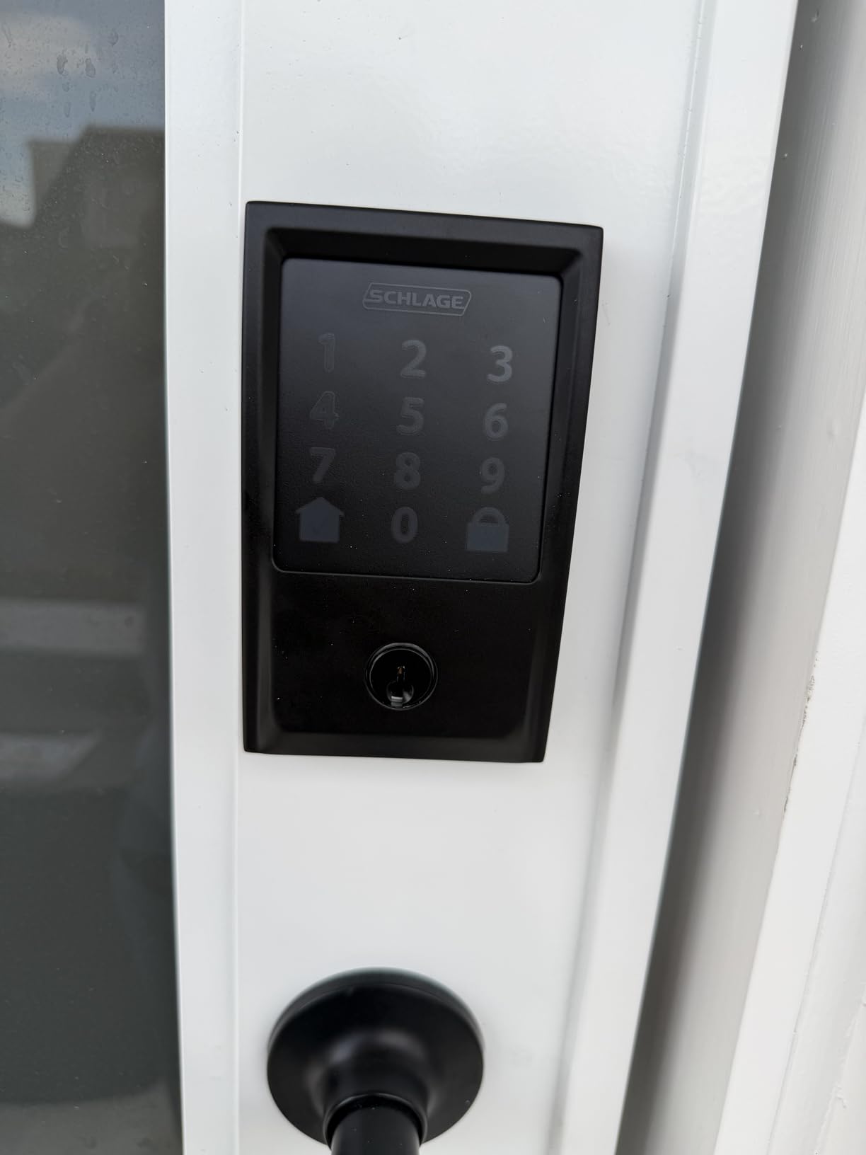 Schlage Encode Smart Wi-Fi Deadbolt Lock with Touchscreen Keypad, Keyless Front Door Entry, App Control, Alexa, Google Home and Airbnb Compatible, Satin Nickel customer photo 1