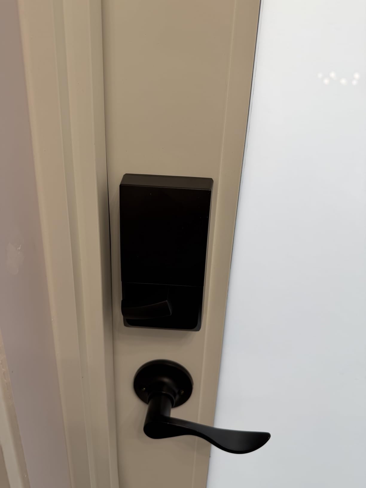 Schlage Encode Smart Wi-Fi Deadbolt Lock with Touchscreen Keypad, Keyless Front Door Entry, App Control, Alexa, Google Home and Airbnb Compatible, Satin Nickel customer photo 2
