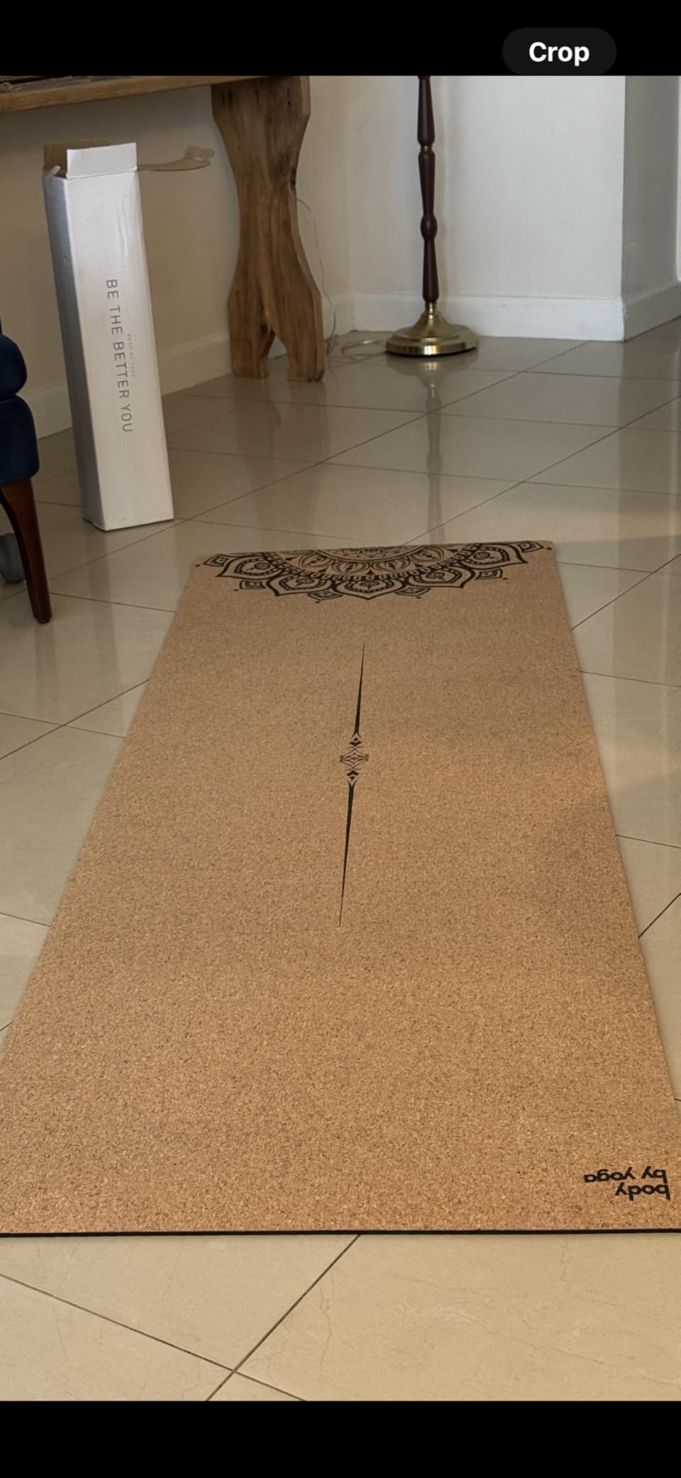 Luxury Cork Yoga Mat - Non Slip, Extra Thick Grip. Thicker, Longer, and Wider for More Comfort and Support. Tough Enough For Hot Yoga. Natural, Non Toxic, and Eco Friendly. Optional Alignment Lines. customer photo 1