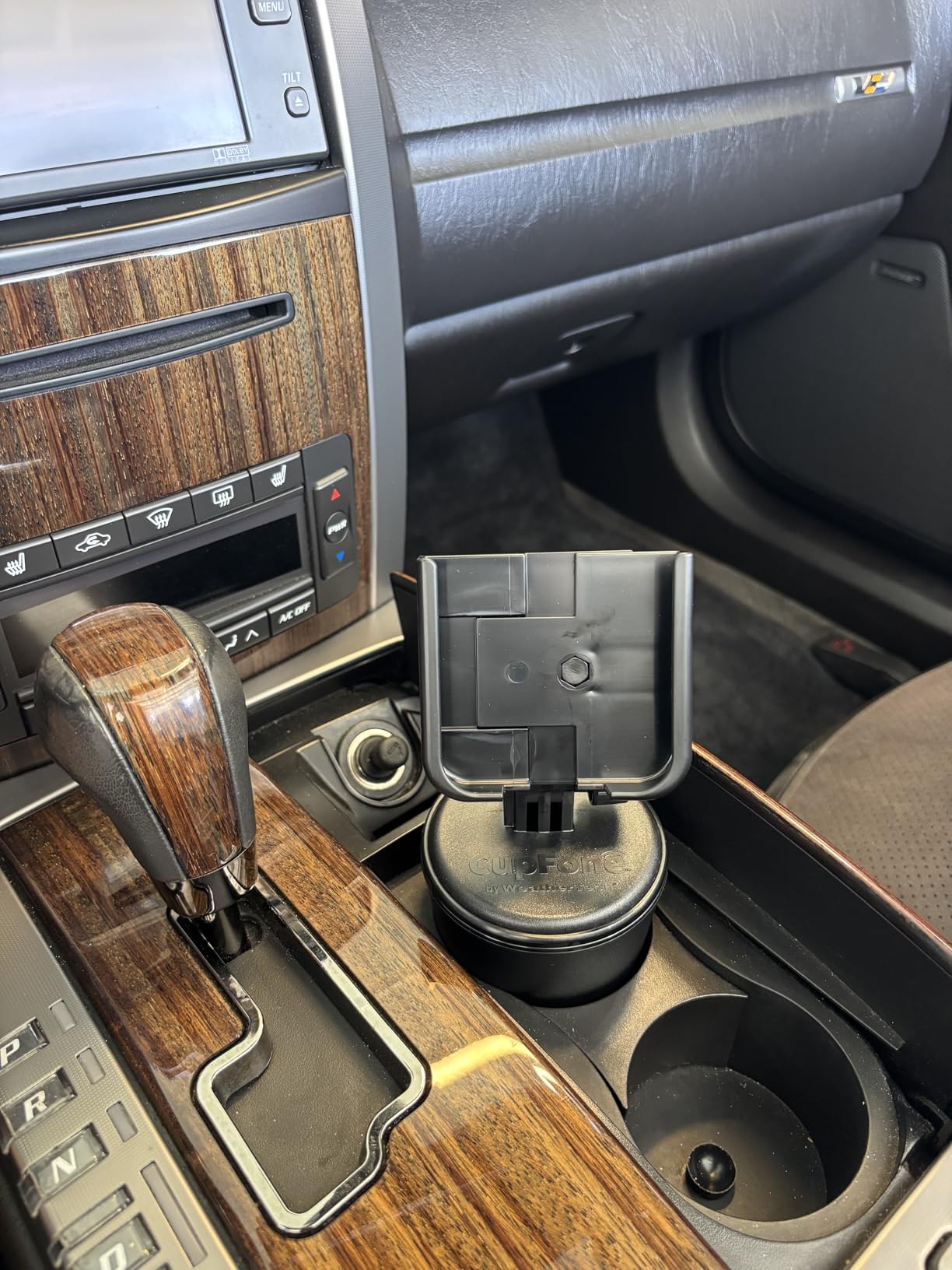 WeatherTech CupFone, Universal Cup Holder Phone Mount for Cars - Adjustable & Secure Fit with Open Access for Charging - Compatible with iPhone, Android - Black customer photo 2