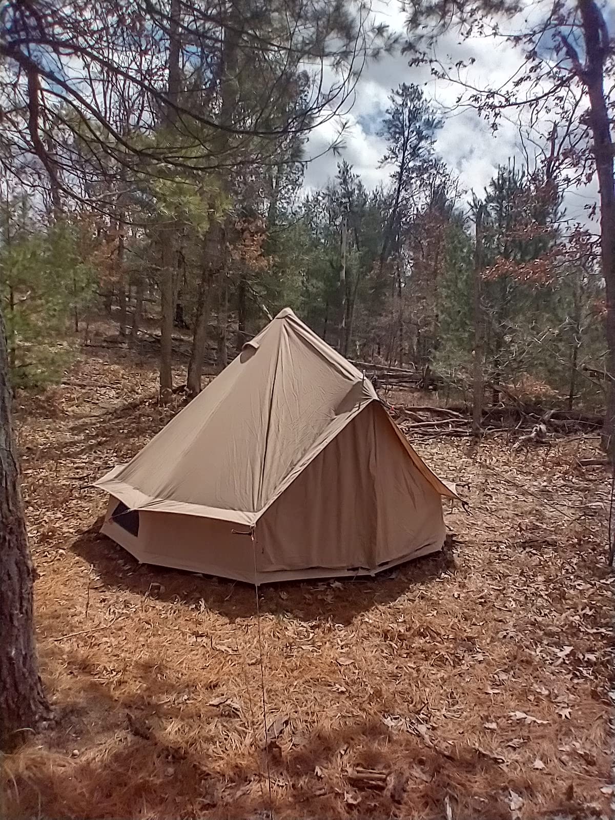 WHITEDUCK Regatta Canvas Bell Tent with Stove Jack, Waterproof, 4 Season Luxury Camping and Glamping Yurt Tent Outdoor customer photo 1