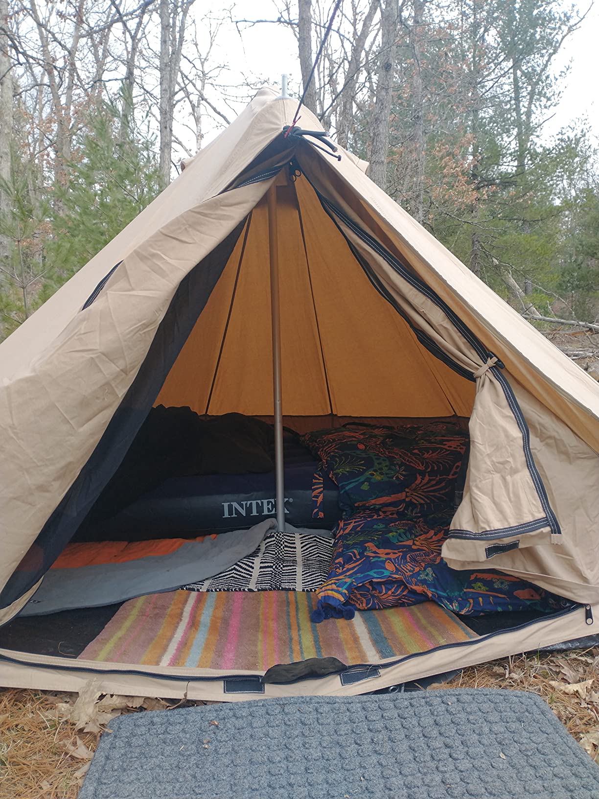 WHITEDUCK Regatta Canvas Bell Tent with Stove Jack, Waterproof, 4 Season Luxury Camping and Glamping Yurt Tent Outdoor customer photo 2