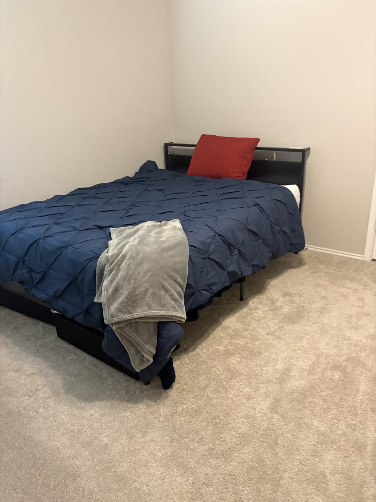 Bedsure Queen Comforter Set Grey - Bed in a Bag Queen Size Bedding 7 Pieces, GentleSoft Pintuck Bed Set, All Season Down Alternative Comforter with Sheets, Pillowcases & Shams customer photo 1
