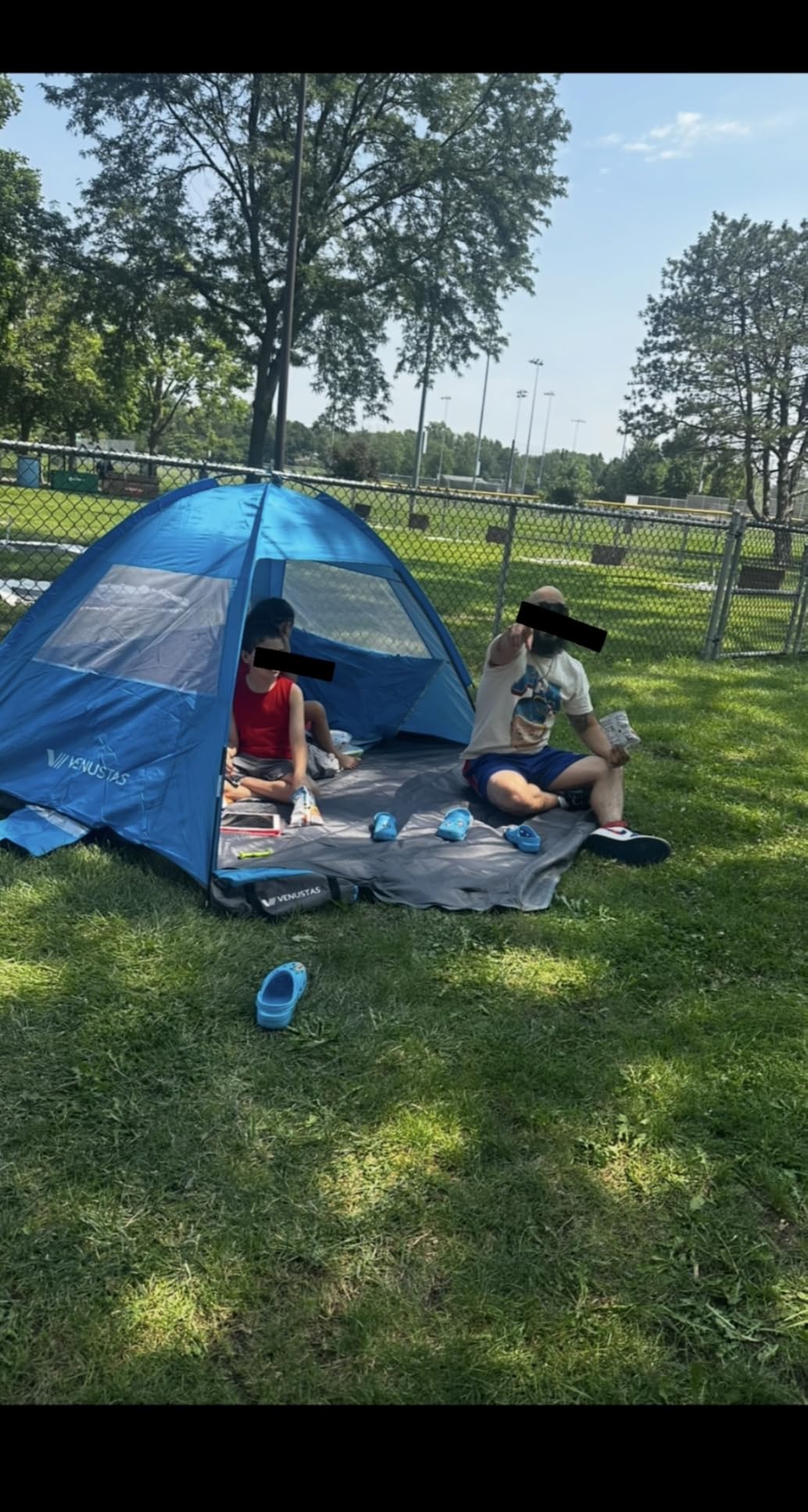 Venustas Beach Tent Sun Shelter for 3/4/6/8 Person, UPF 50+ UV Protection Beach Canopy, Lightweight and Easy Setup Cabana customer photo 2