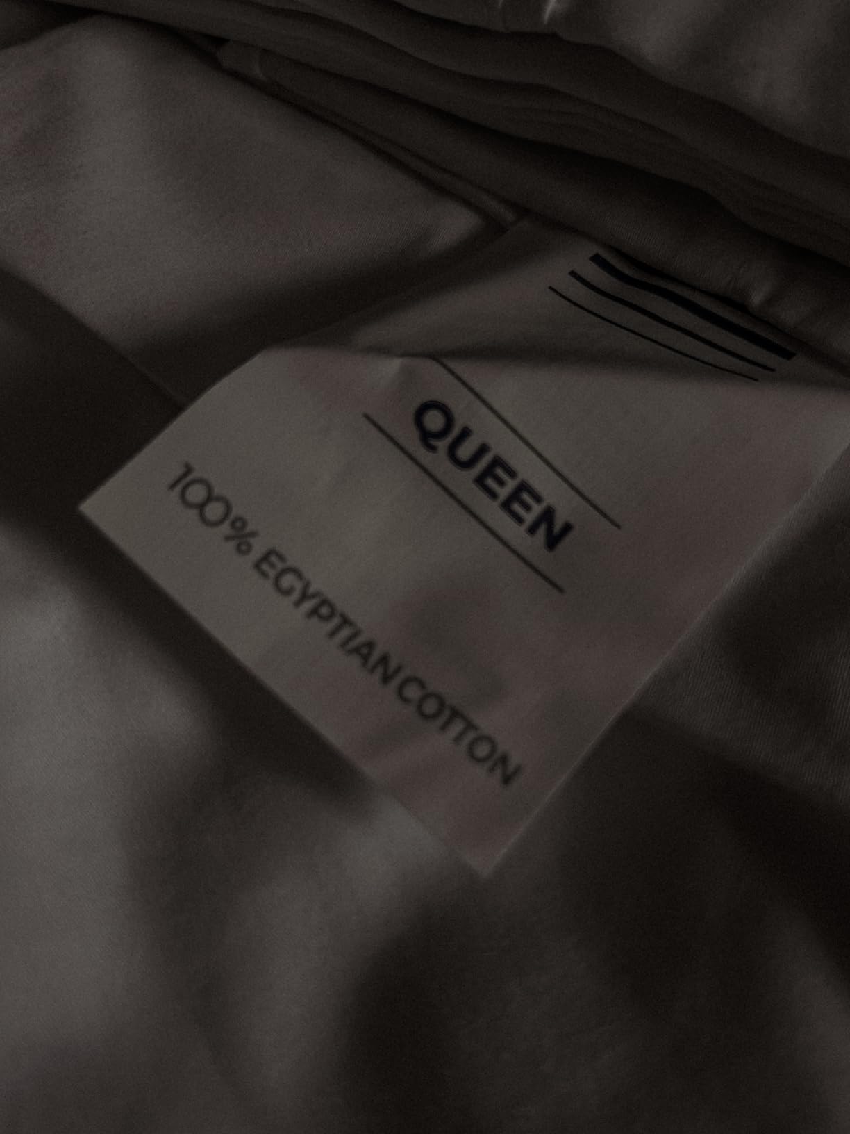 TEXAS LINEN CO. Luxury Egyptian Cotton Queen Size Sheet Set - Texan Talkin' Collection 600 Series 4 PC Deep Pocket Fitted and Flat Sheets, Cooling Extra Long Staple Sateen Hotel Bedding - White customer photo 1