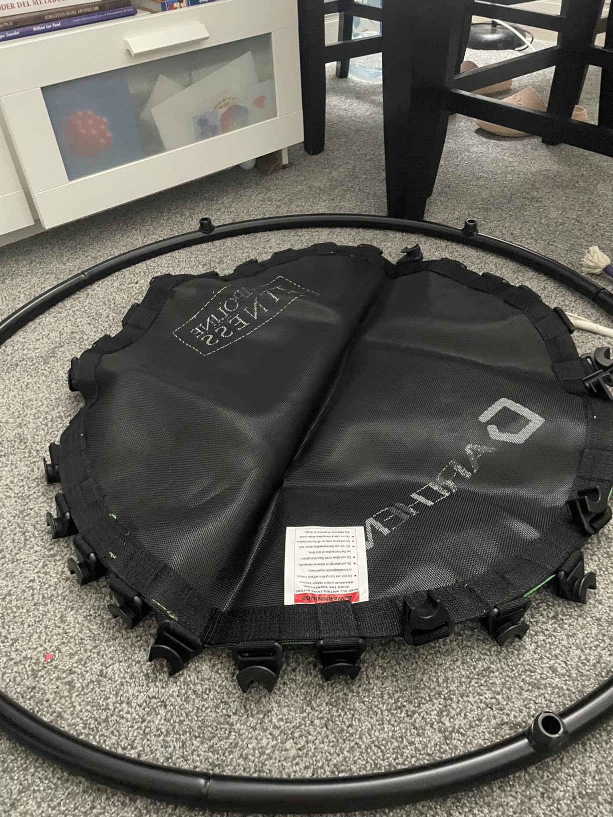 DARCHEN 450 lbs Mini Trampoline for Adults, Indoor Small Rebounder Exercise Trampoline for Workout Fitness for Quiet and Safely Cushioned Bounce customer photo 1