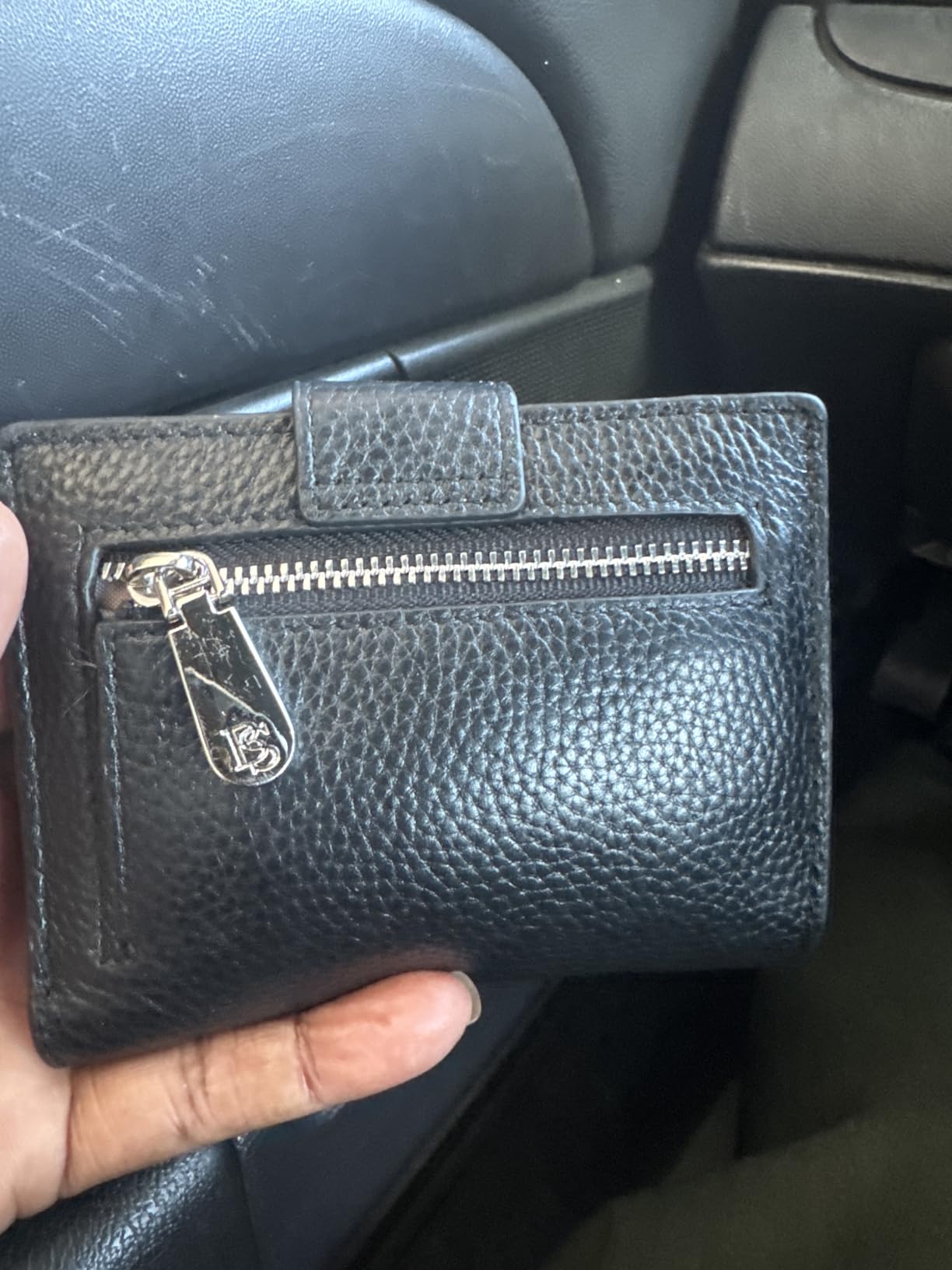 Women Leather Wallet RFID Blocking Bifold Zipper Pocket Wallet Card Case Purse with ID Window customer photo 1