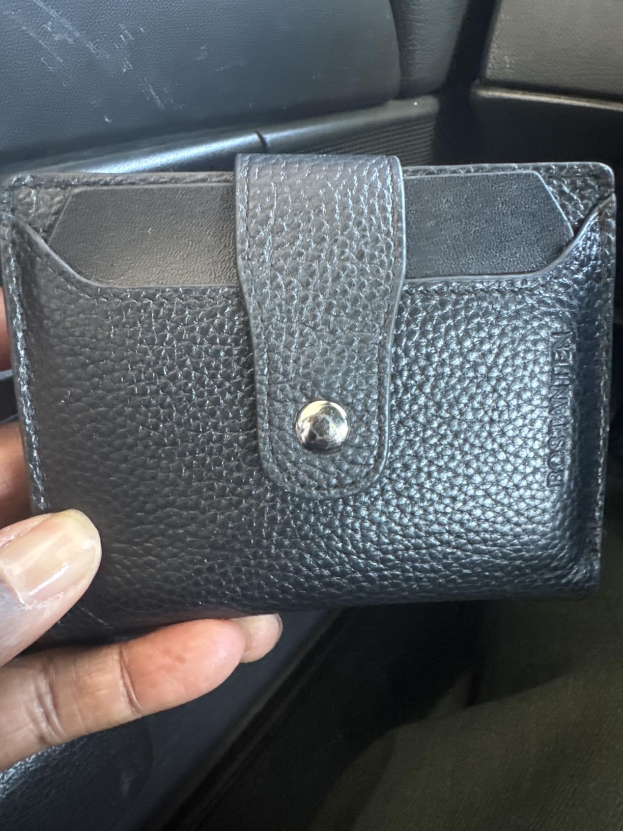 Women Leather Wallet RFID Blocking Bifold Zipper Pocket Wallet Card Case Purse with ID Window customer photo 2