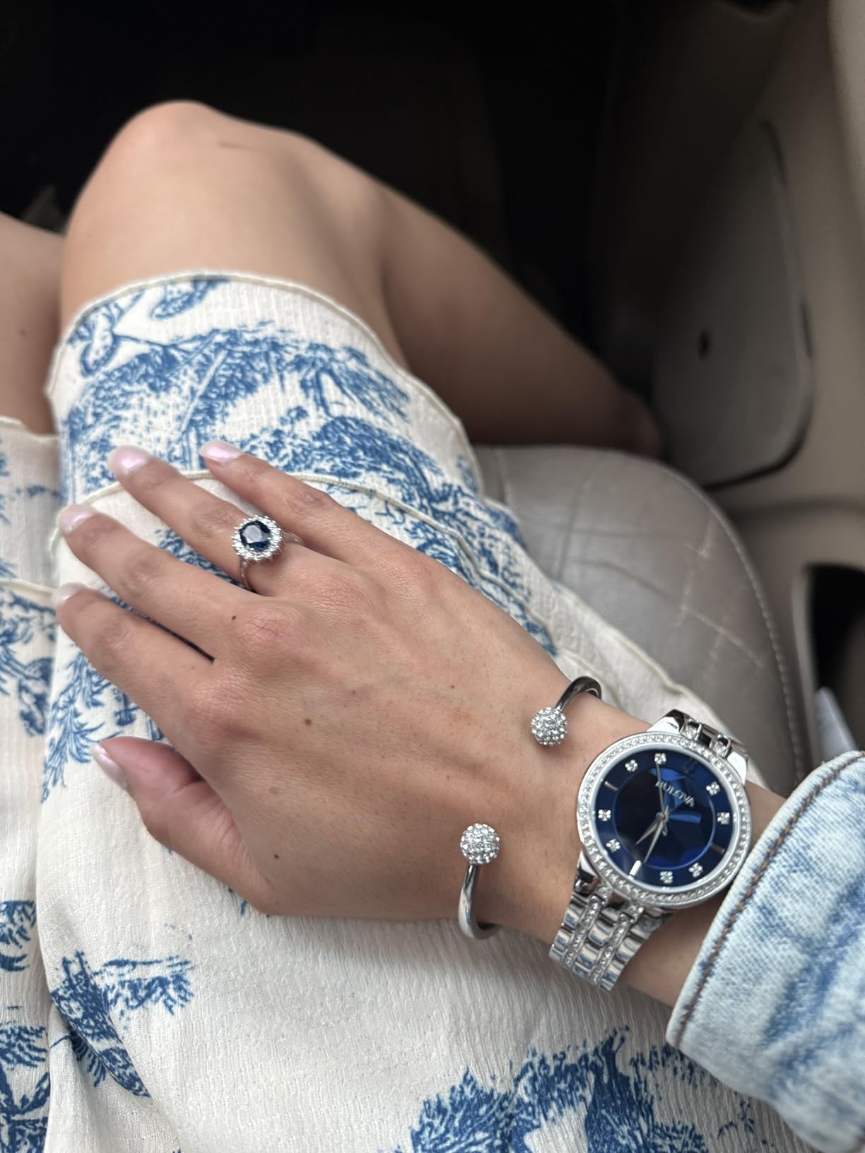 Bulova Ladies' Crystal Phantom 3-Hand Quartz Watch, Faceted Mineral Glass Dial customer photo 2