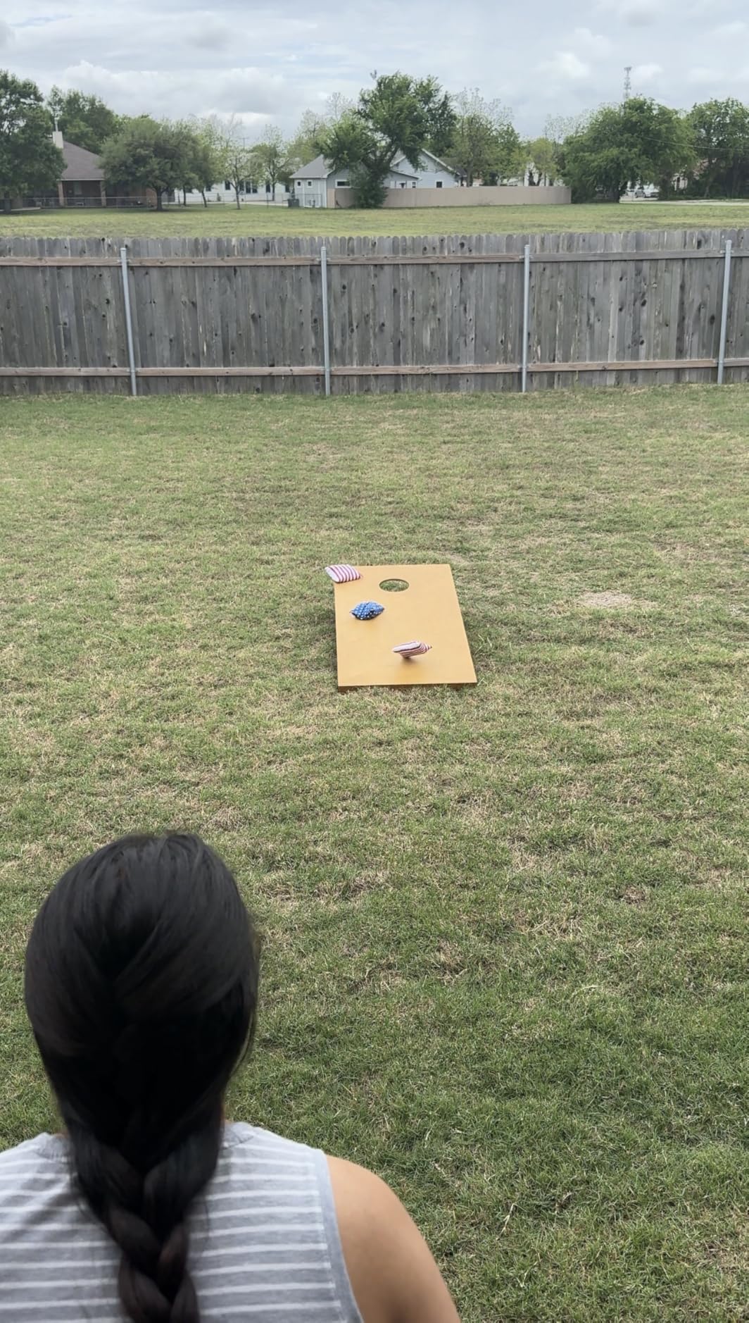 GoSports 4 ft x 2 ft Regulation Size Wooden Cornhole Boards Set with Light Brown Finish - Includes Carrying Case (Choose Your Colors) customer photo 1
