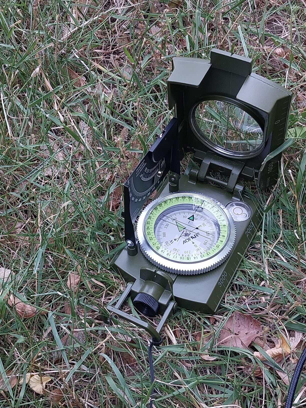 AOFAR AF-4074 Military Compass for Hiking, Lensatic Sighting Waterproof, Durable, Inclinometer for Camping, Boy Scount, Geology Activities Boating customer photo 1