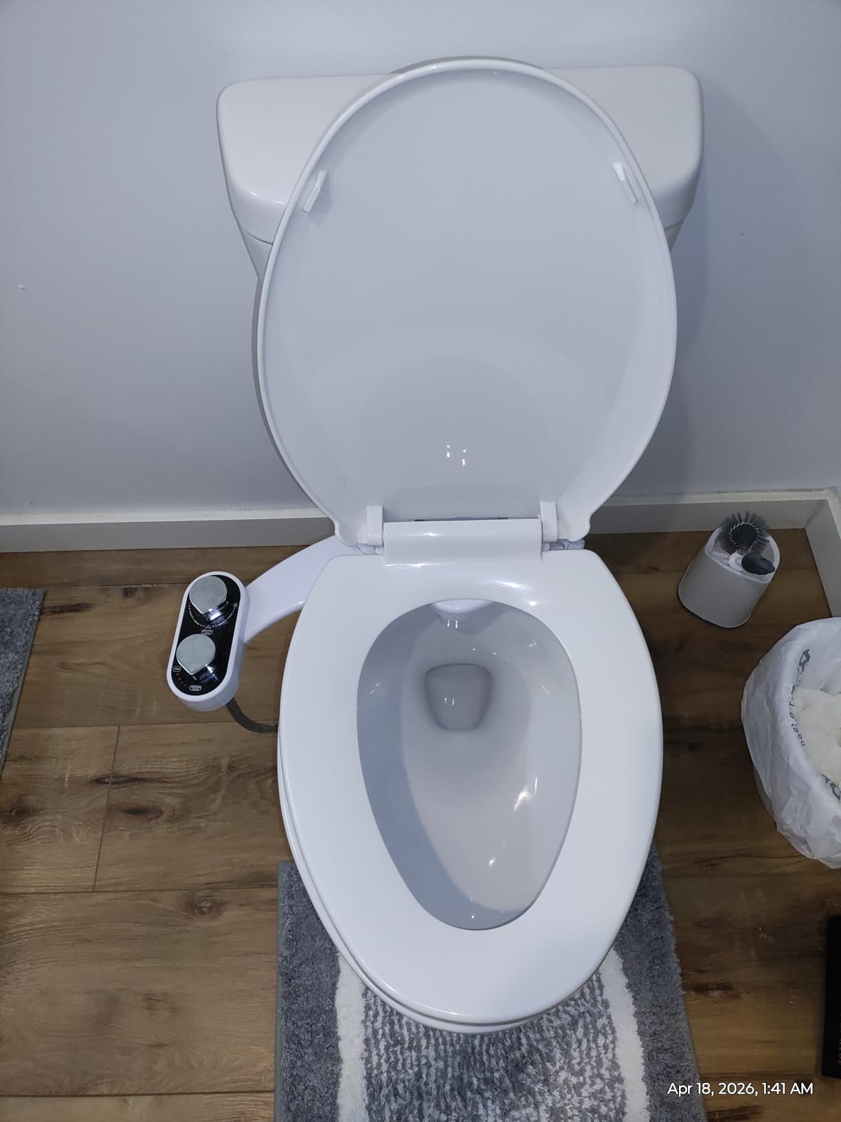 CLEAR REAR Bidet Attachment for Toilet Seat - Non-Electric with Self Cleaning Dual Nozzles, Leak Proof Connectors, Adjustable Water Spray, Rear & Feminine Wash - Hygienic Bathroom Upgrades (Black) customer photo 2