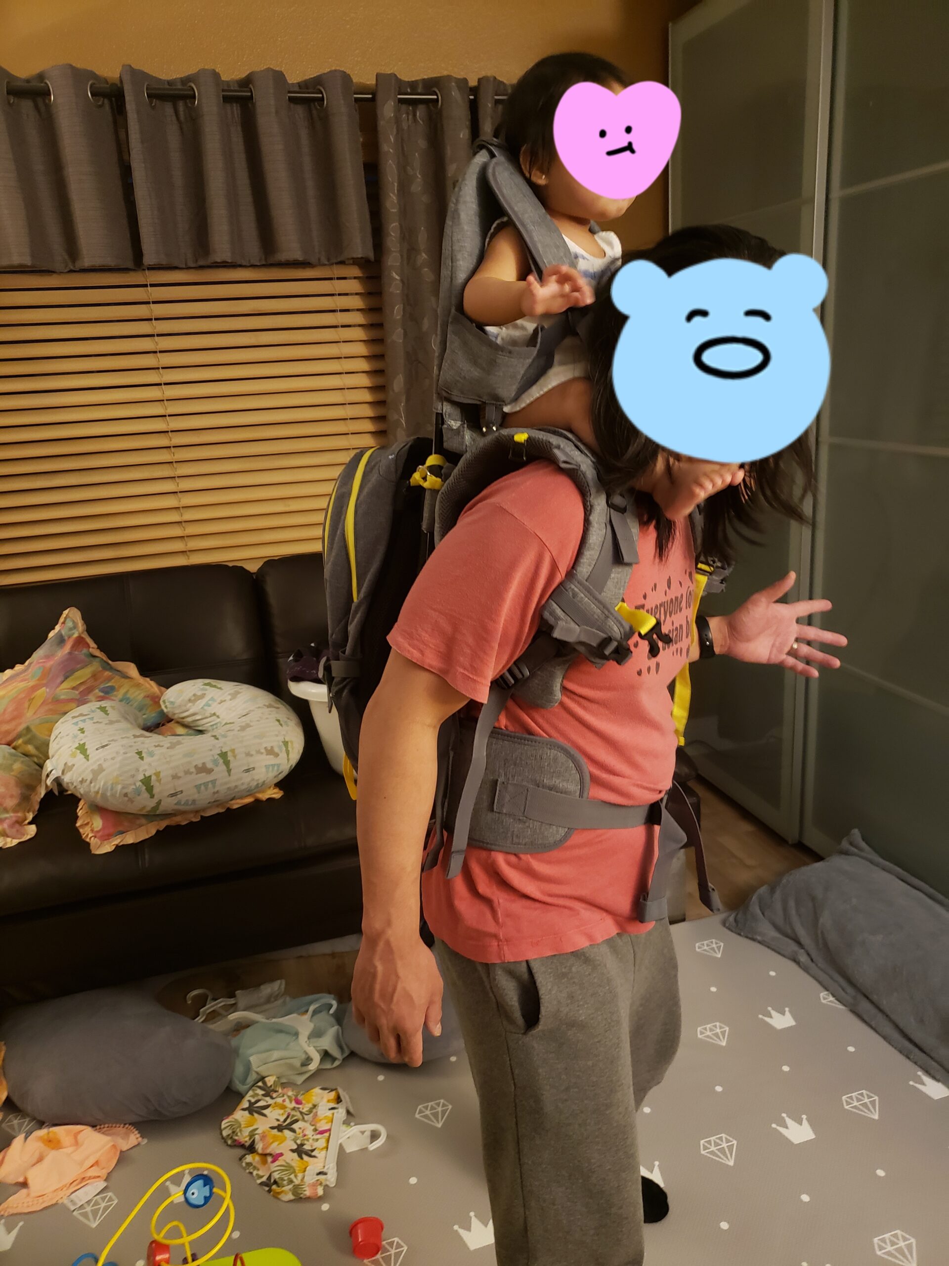 OE Shoulder Hiking Carrier For Child and Toddler 1-4 years old with Detachable Backpack and Sunshade, Foldable Frame, Compact, Perfect for Day Hiking customer photo 1