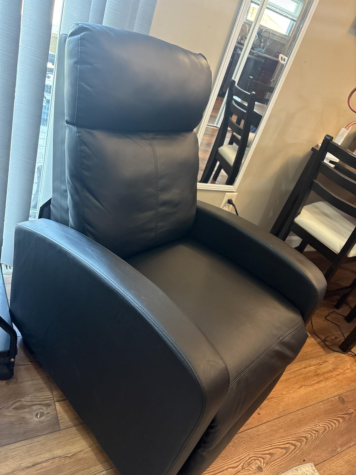 BestMassage Recliner Chair with 2 Point Massage Function, Black with Lumbar Support, Adjustable Push Back, Wide Armrests, Footrest & Padded Seat customer photo 2
