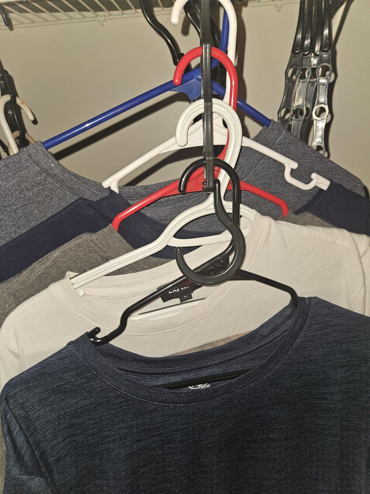 AMKUFO 6 Pack-Closet-Organizers-and-Storage, Magic-Hangers-Space-Saving-for-Clothes, Closer-Organizer-for-Closet-Organization, Space-Saver-Hanger-Organizer-for-Multipurpose, Dorm-Room-Essentials customer photo 2