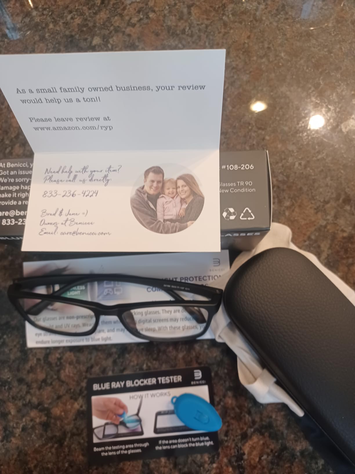 Stylish Blue Light Blocking Glasses for Women & Men - Helps Ease Digital Eye Strain & Headache from Computers, Phones w/Case customer photo 1