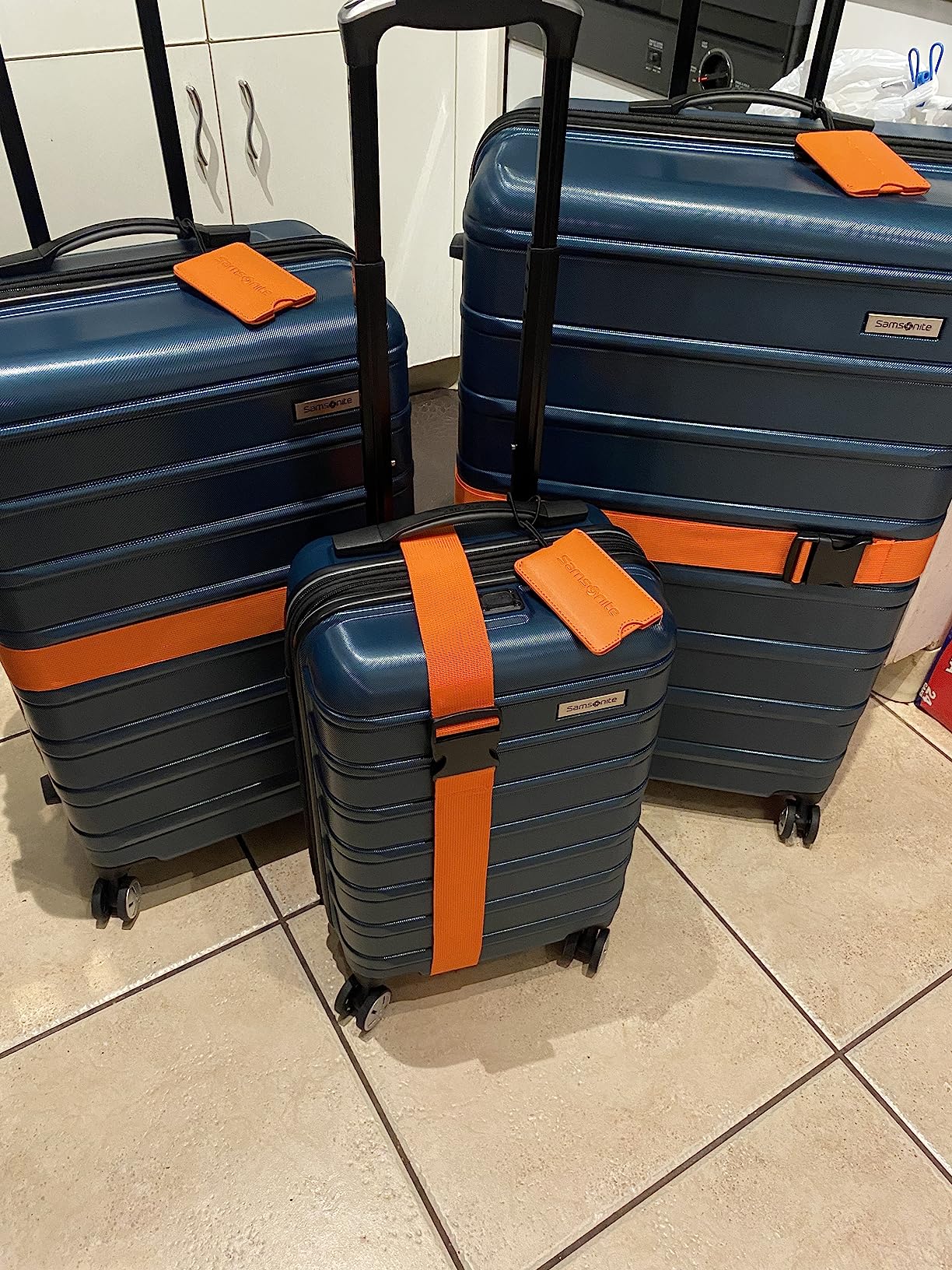 Samsonite Omni 2 Hardside 3 Piece Set - Includes Global Carry-On, Medium, & Large Checked Suitcases - 360° Dual Spinner Wheels - Integrated TSA Lock & Expansion - Artic Silver customer photo 2