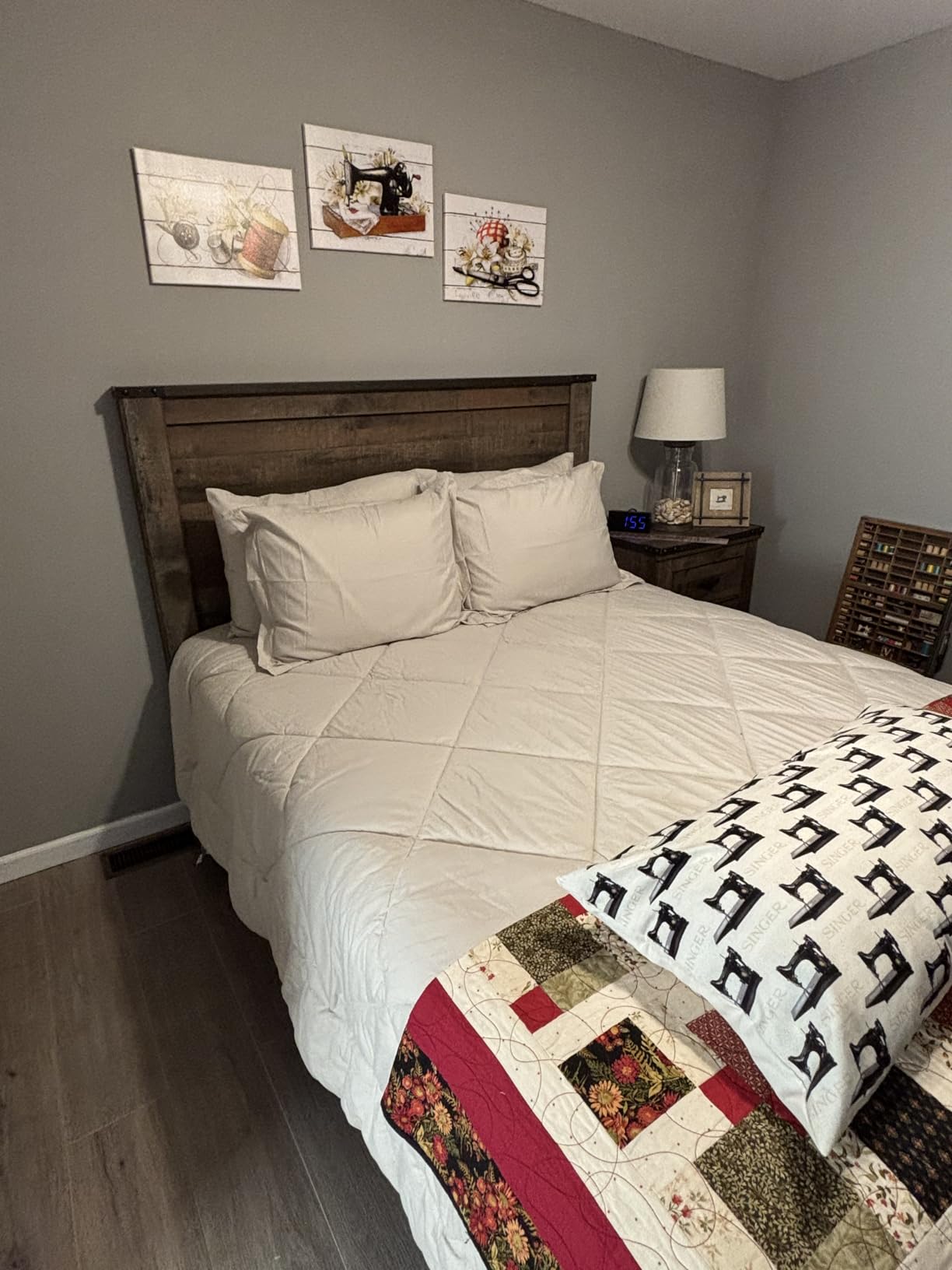 CozyLux Queen Comforter Set Dark Grey - Bed in a Bag Queen Size 7 Pieces, Luxury Soft Bed Set for All Seasons, Bedding Set with Comforter, Sheets, Pillowcases & Shams customer photo 2