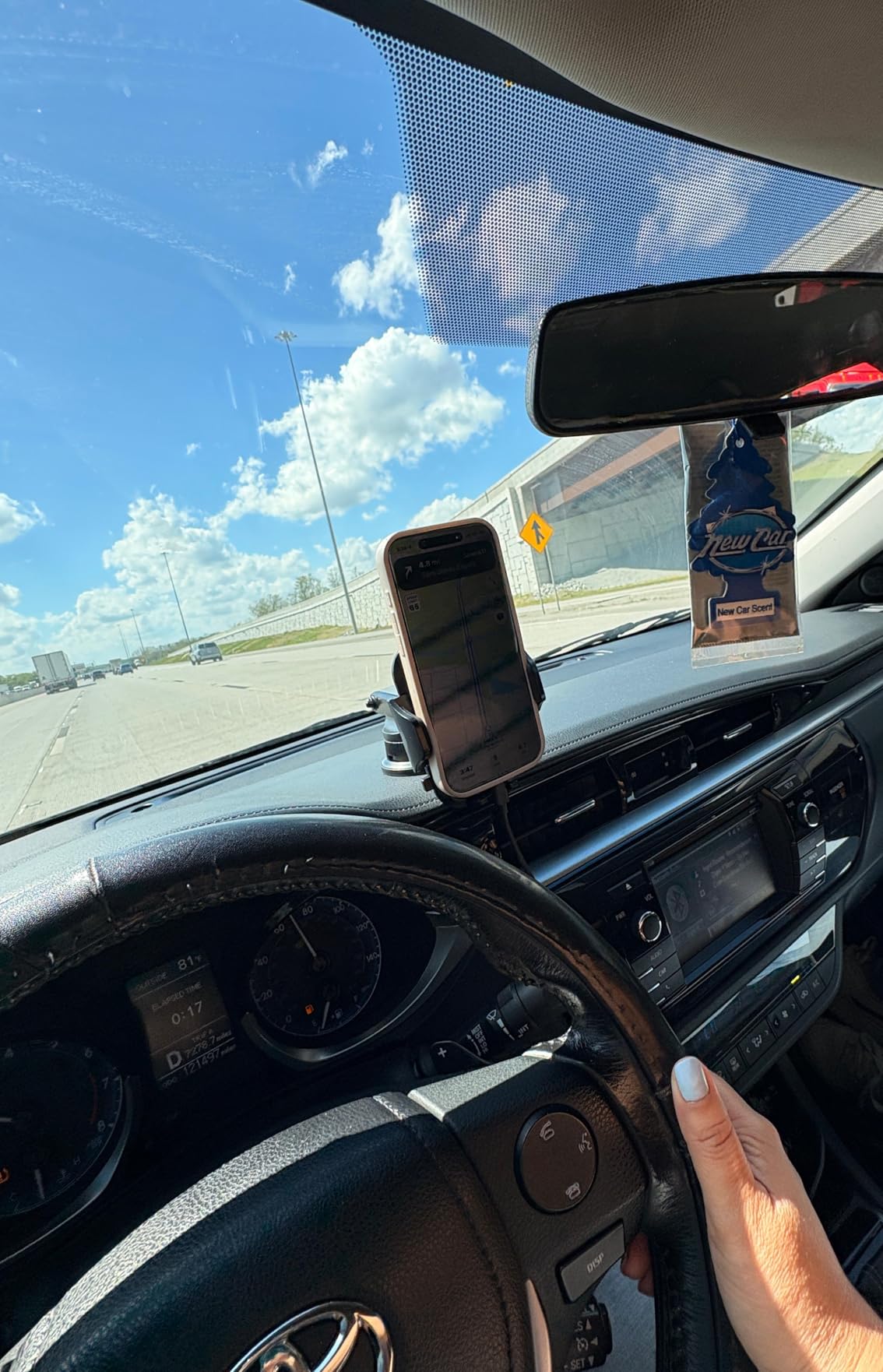 [True Military-Grade] Car Phone Holder VANMASS [Upgraded Strongest Suction&Clip] Cell Phone Mount for Dashboard Windshield Vent Wall,Truck Cradle Stand for iPhone 17 Pro Max 16 15 14 Android,Ink Black customer photo 1