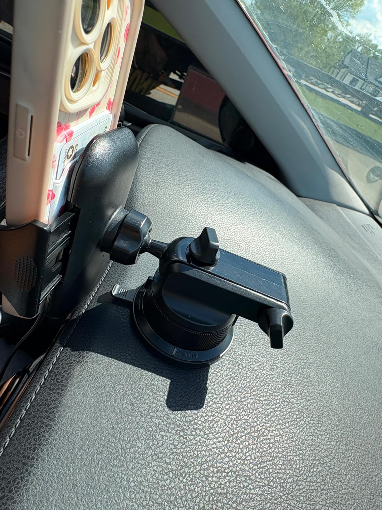 [True Military-Grade] Car Phone Holder VANMASS [Upgraded Strongest Suction&Clip] Cell Phone Mount for Dashboard Windshield Vent Wall,Truck Cradle Stand for iPhone 17 Pro Max 16 15 14 Android,Ink Black customer photo 2