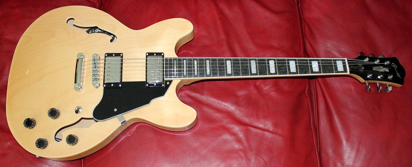 Grote Full Scale Electric Guitar Semi-Hollow Body Guitar Stainless Steel Frets(Red) customer photo 1