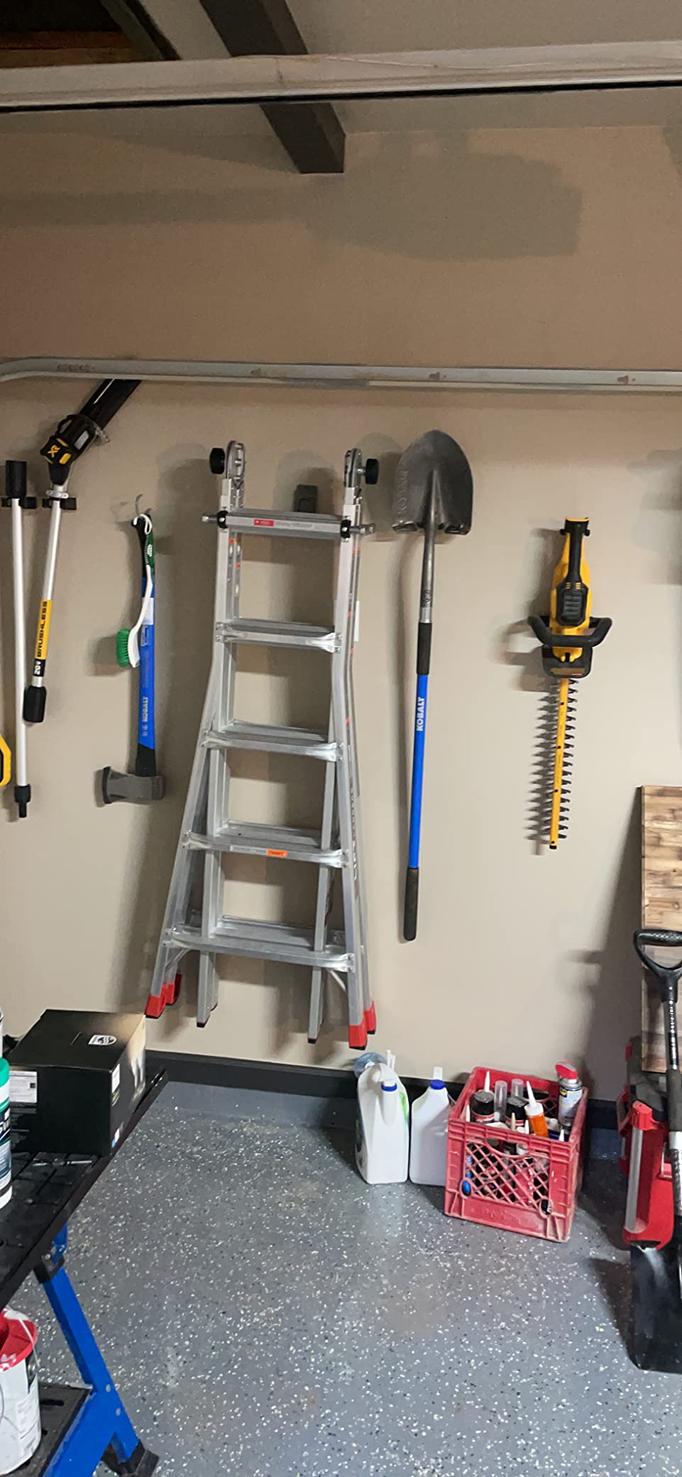 Lift Ladders Aluminum Step Ladder, 5-in-1 Multi-Position Frame, 18 Ft Reach, Silver - Extendable Indoor and Outdoor Equipment customer photo 1