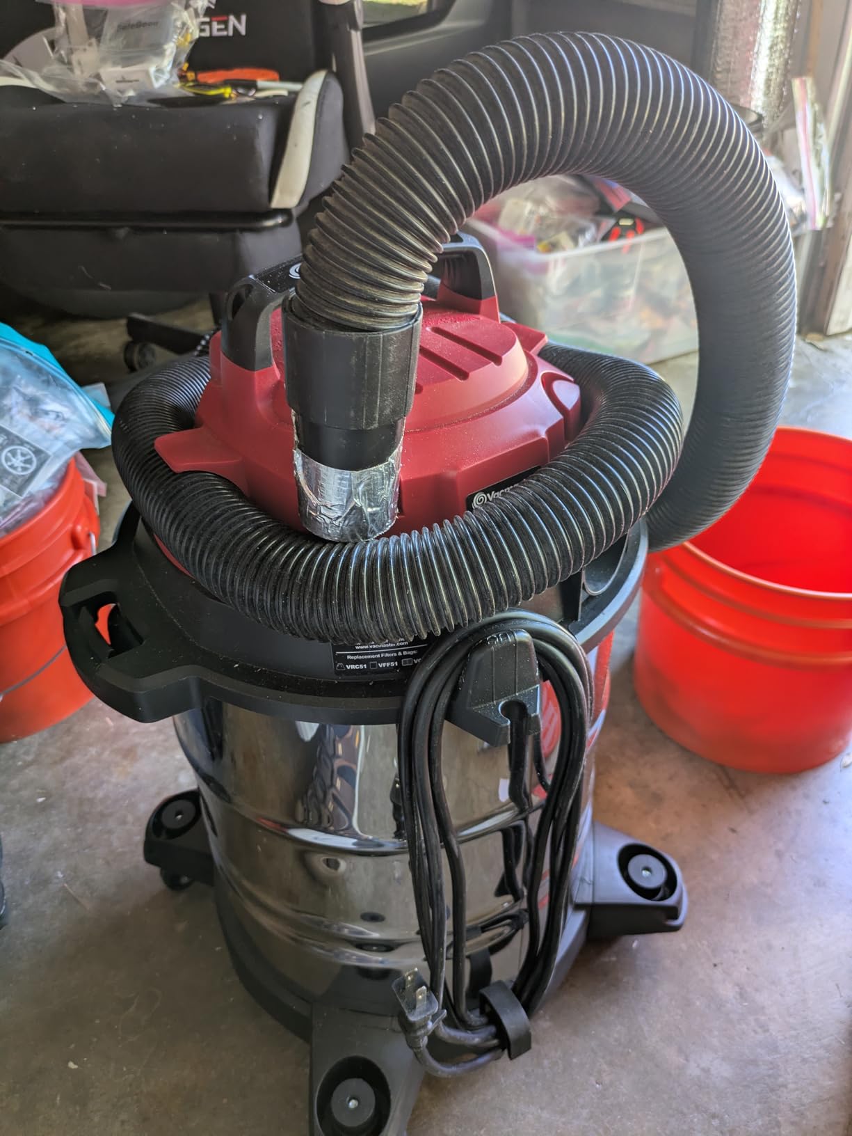Vacmaster 5-Gallon 4 Peak HP Stainless Steel Wet/Dry Vacuum - VOC508S 1101 customer photo 2