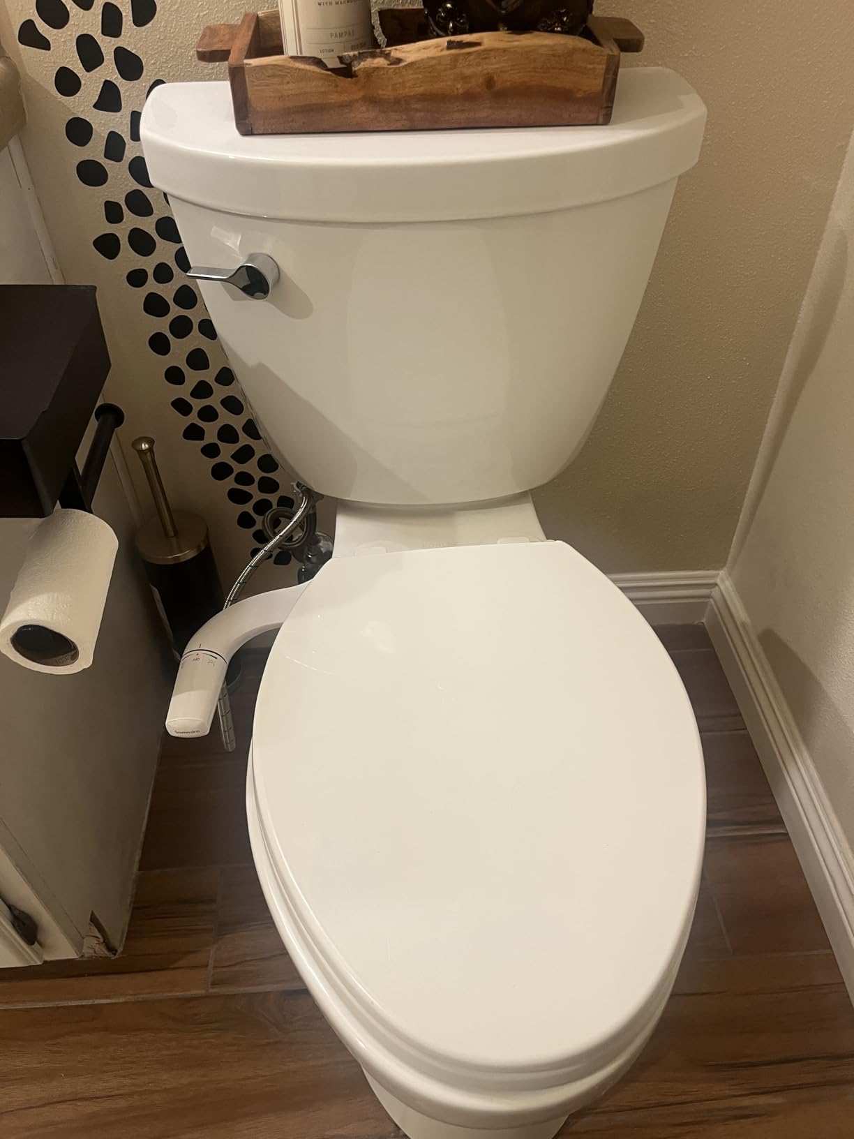 SAMODRA Ultra-Slim Hygienic Bidets Attachment for Existing Toilets - Adjustable Fresh Water Pressure Dual Nozzle (Frontal & Rear Wash) Easy to Install, Silver customer photo 2
