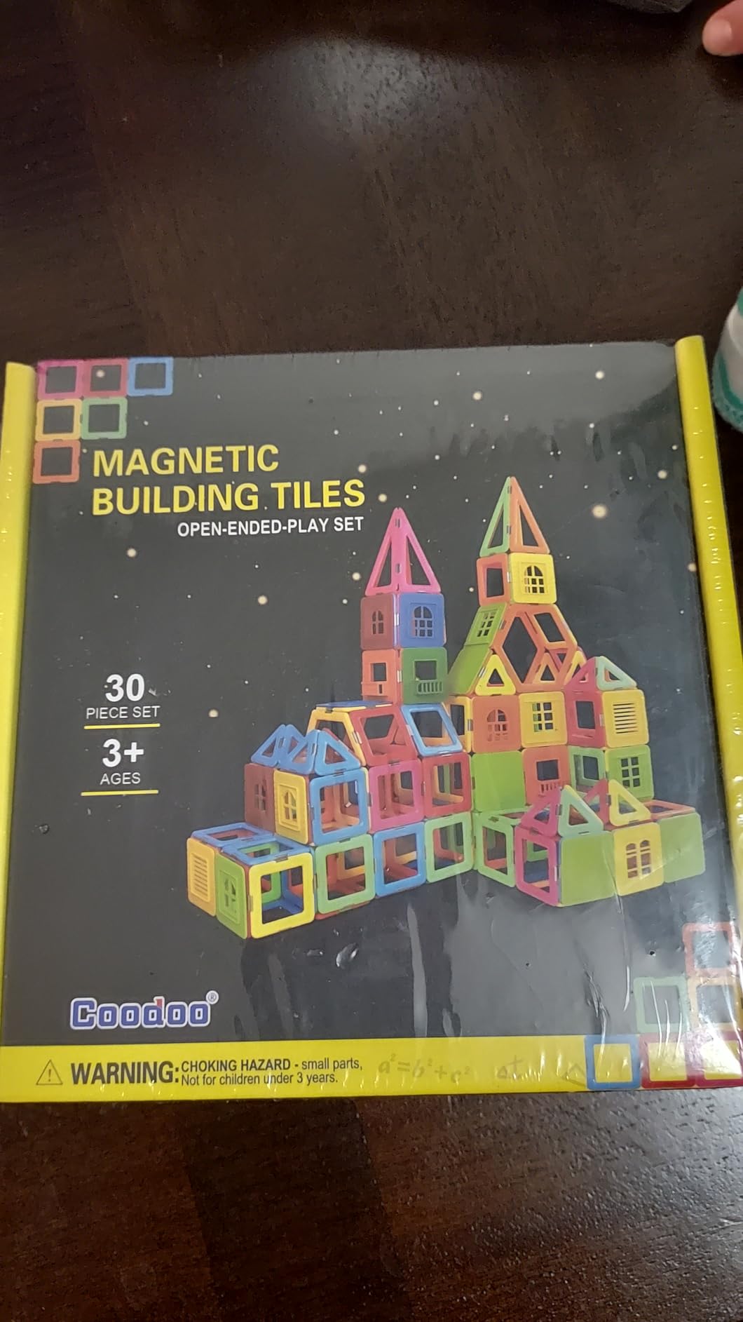 Coodoo Upgraded Magnetic Blocks Tough Tiles STEM Toys for 3+ Year Old Boys and Girls - Starter Set customer photo 1