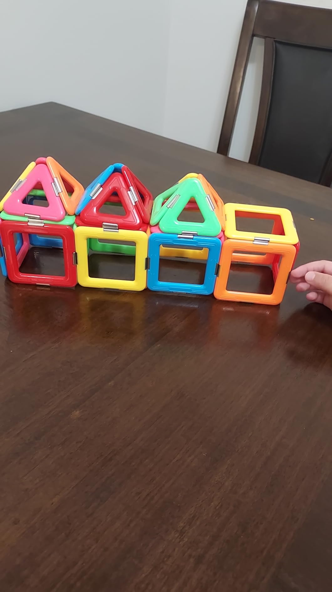 Coodoo Upgraded Magnetic Blocks Tough Tiles STEM Toys for 3+ Year Old Boys and Girls - Starter Set customer photo 2