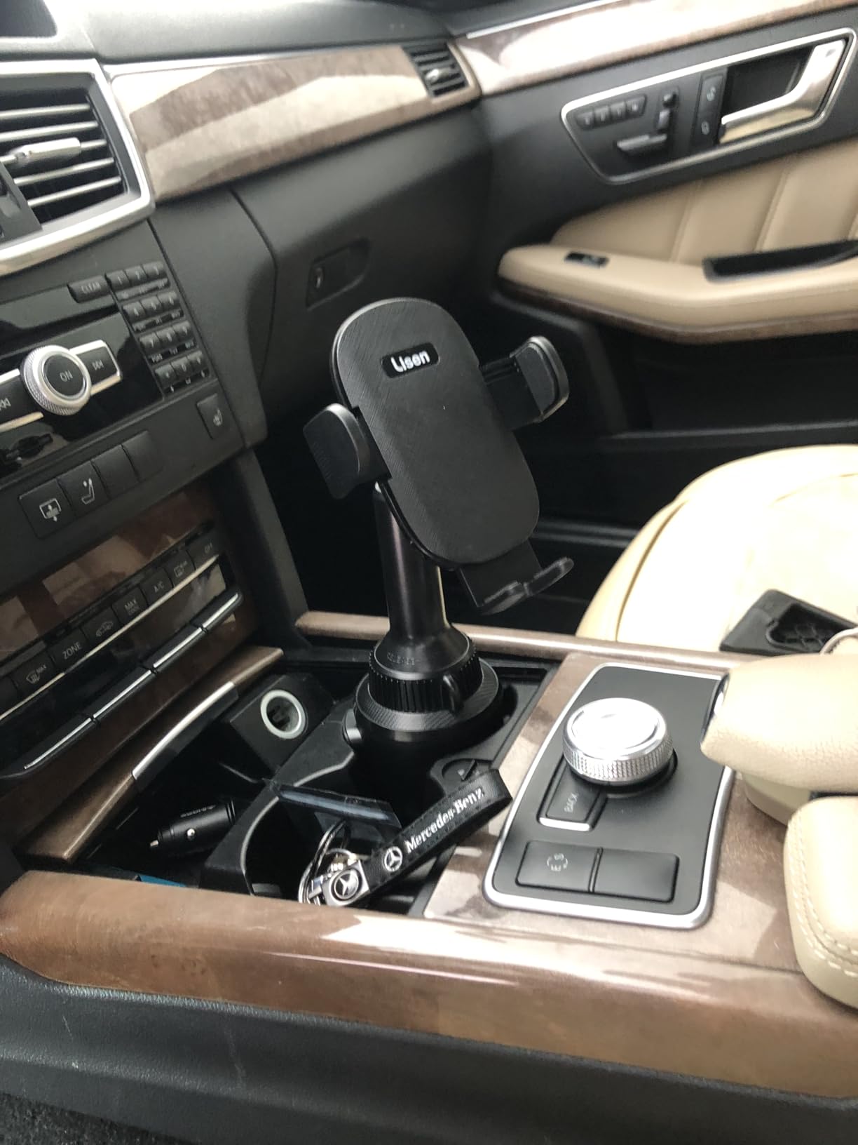 LISEN Cup Holder Phone Holder [No Shaking] Phone Holder for Car, 360° Adjustable iPhone Holder Car Accessories for Women Truck Jeep Golf for iPhone 17 Pro Max 16 15 14 Samsung S25 All 4-7'' Phone customer photo 2