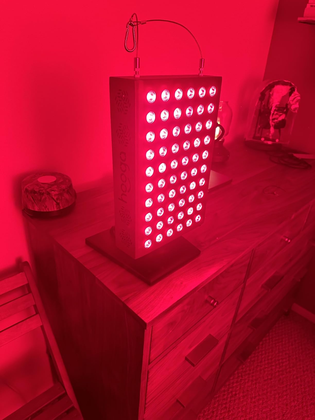 Hooga Red Light Therapy Panel Device PRO300 - 660nm Red & 850nm Near Infrared Light Therapy, LED Light Therapy Lamp for Face & Body, Dual Chip LEDs customer photo 1