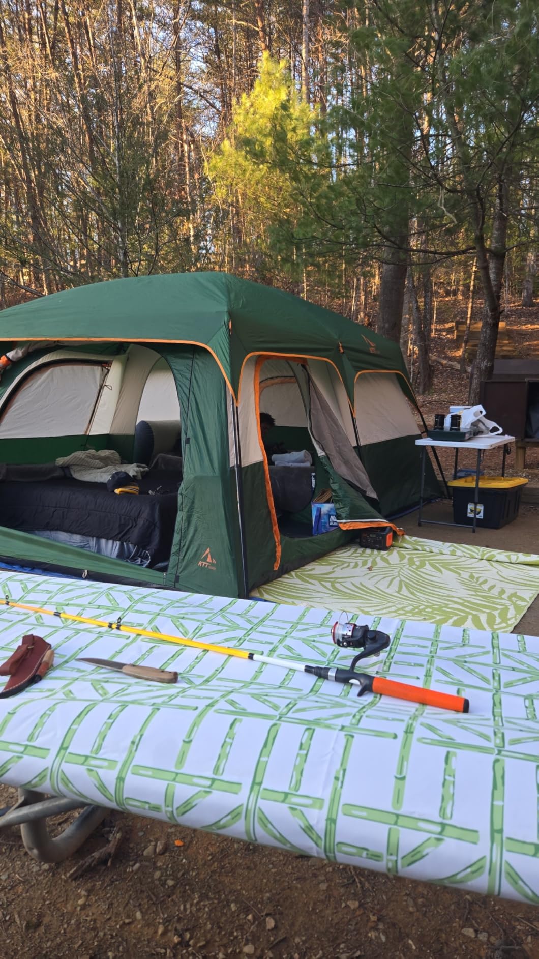 KTT Extra Large Tent 6-10-12-14 Person Family Cabin Tents, 2 Rooms, 3 Doors and 3 Windows with Mesh, Straight Wall, Waterproof, Double Layer, Big Tent for Outdoor, Picnic, Camping, Family Gathering customer photo 2
