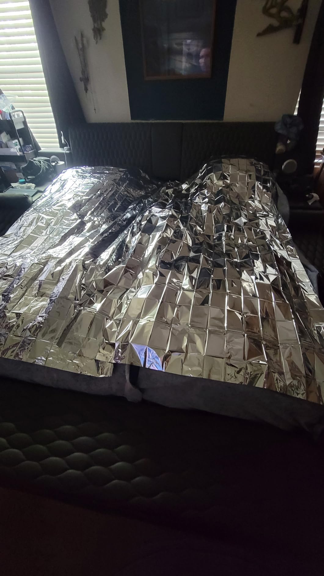 Emergency Blanket 4-Pack Space Mylar Blankets Survival Gear and Supplies Reusable Thermal Camping Hunting Essentials First Aid Car Backpacking Marathon Kit Prepper Go Rave Bug Out Bag Foil Cold Winter customer photo 1
