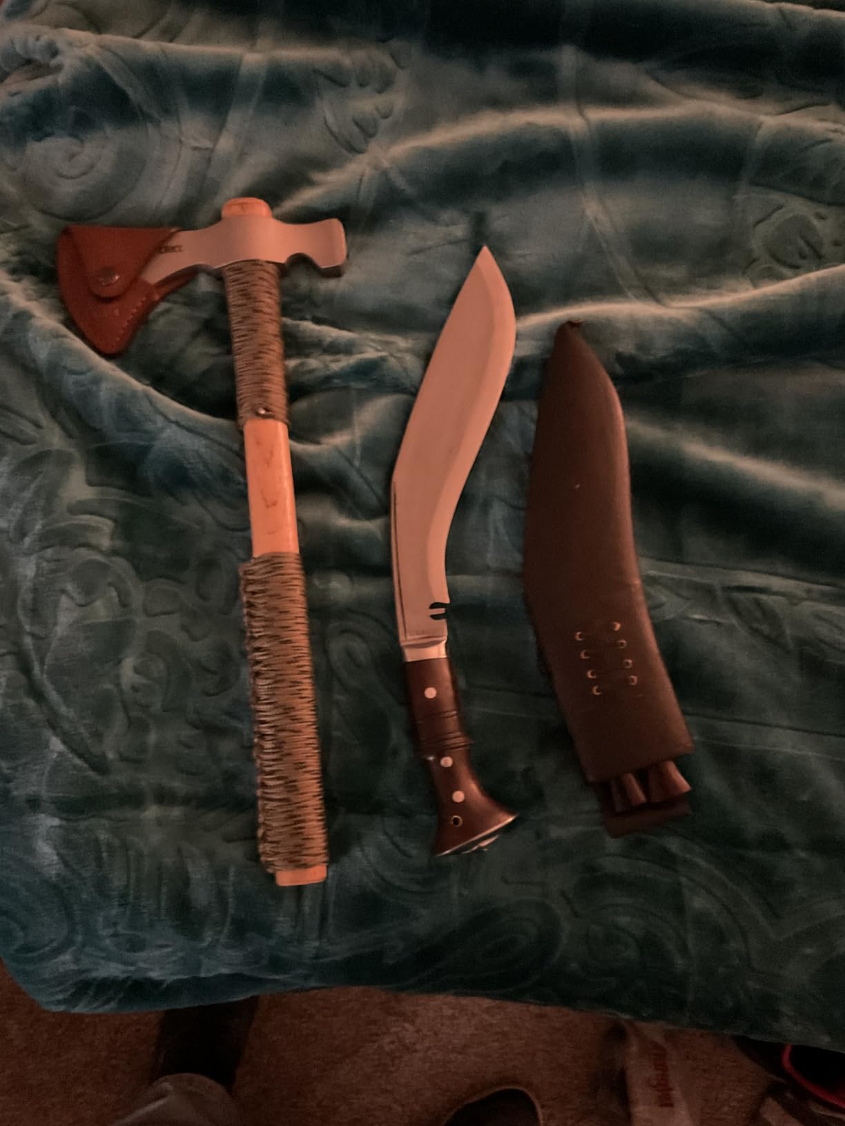 GK&CO. Kukri House Authentic Knife-12 Blade World War II 'The Survival Alive' Kukri/Khukuri Full Tang with Black Leather Sheath-Handmade in Nepal -Warehoused & Ship from USA customer photo 1