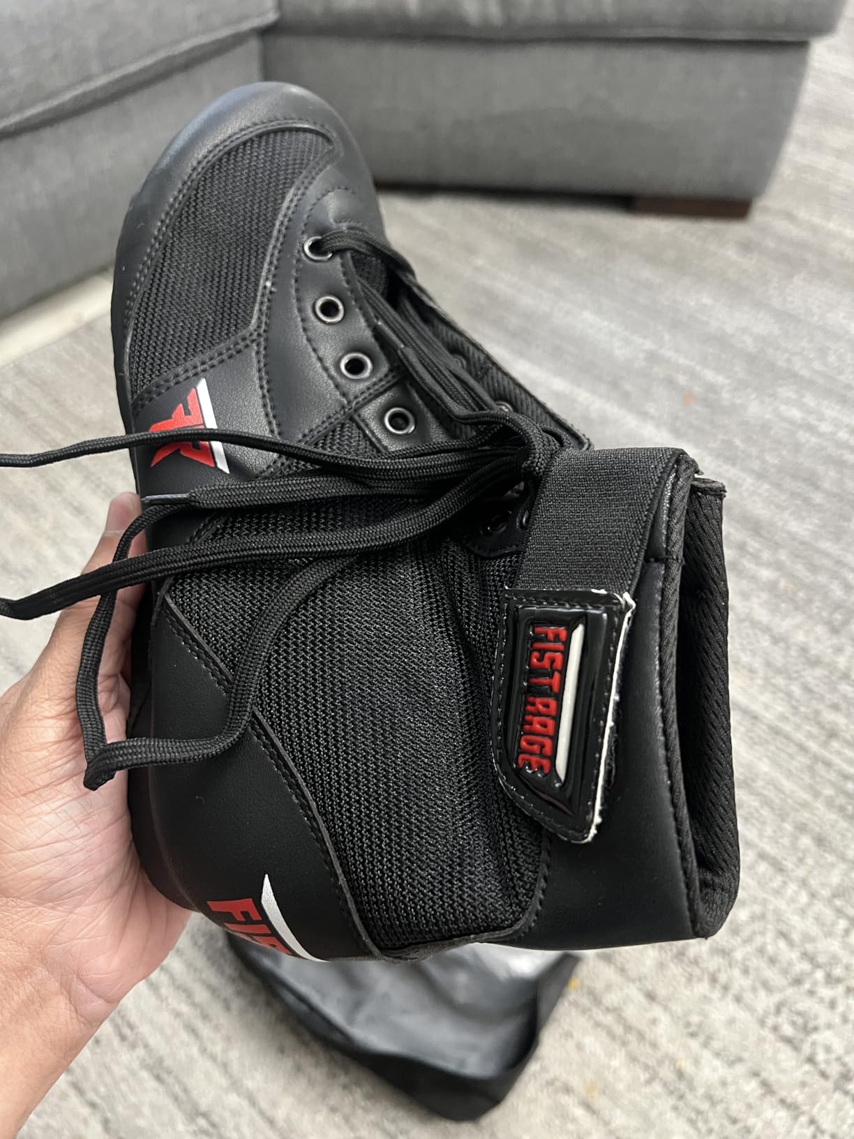 FISTRAGE Leather Kick Boxing Shoes Fighting Sports Master Training customer photo 1