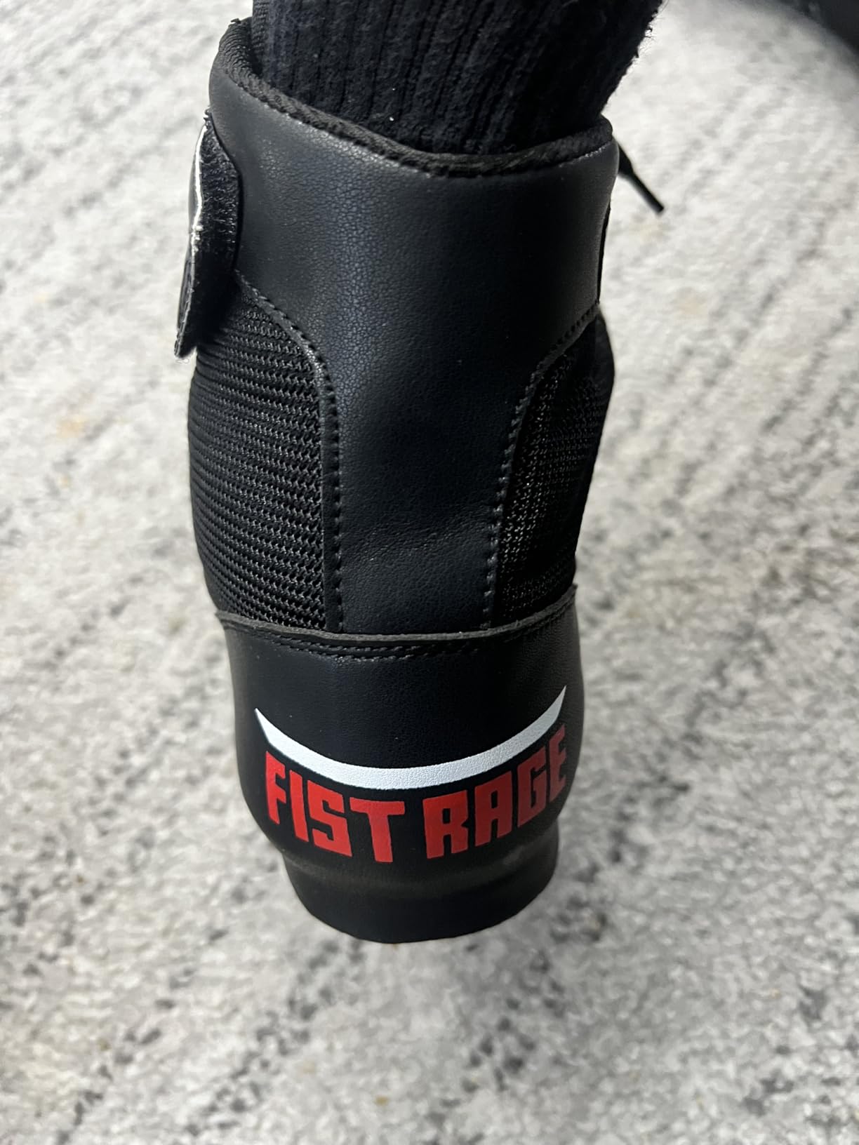 FISTRAGE Leather Kick Boxing Shoes Fighting Sports Master Training customer photo 2