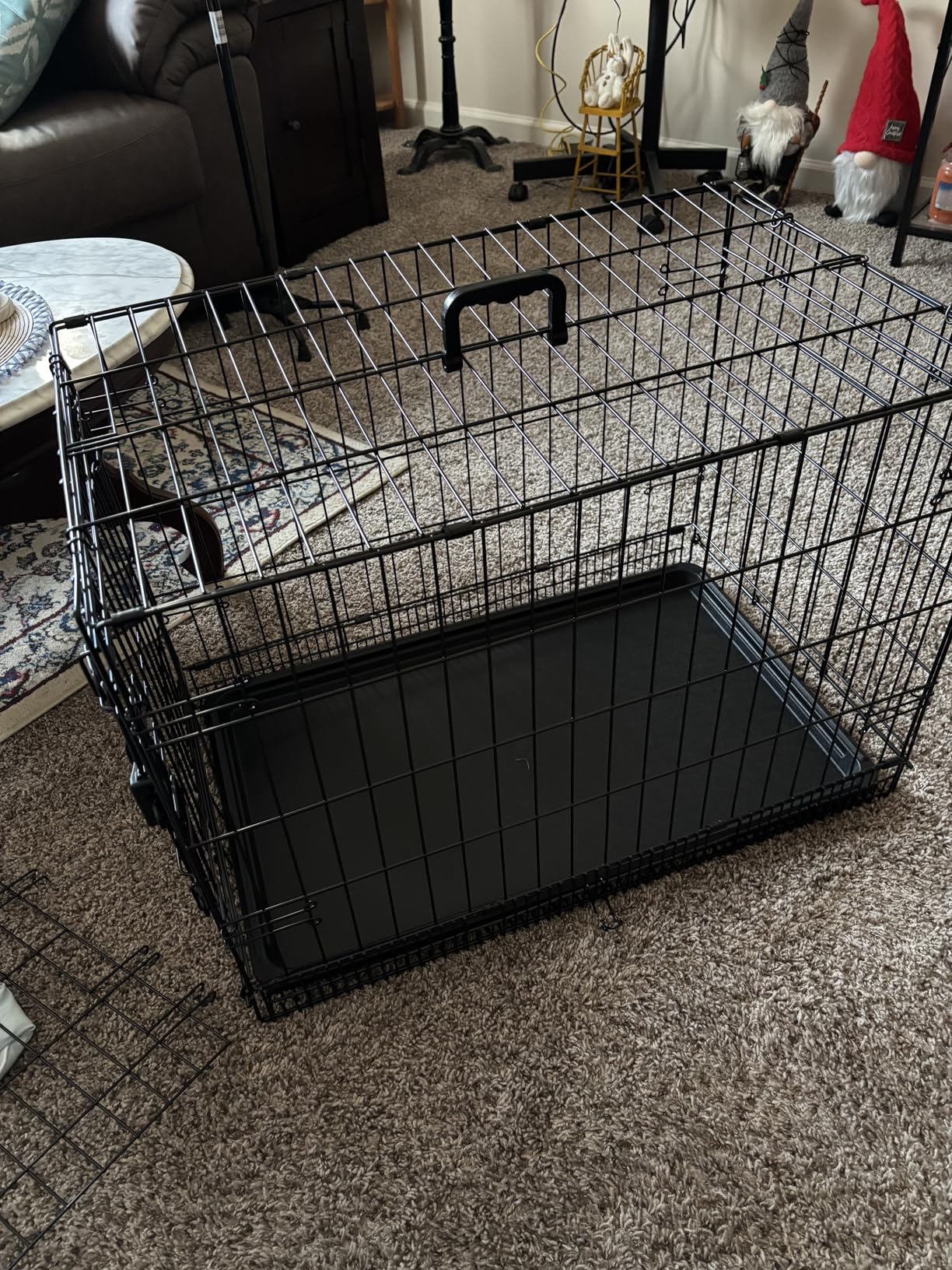 Amazon Basics Portable, Foldable Metal Wire Dog Crate with Removable Tray, Single Door, Divider Panel, Quick Setup, 30 x 19 x 21 in customer photo 2