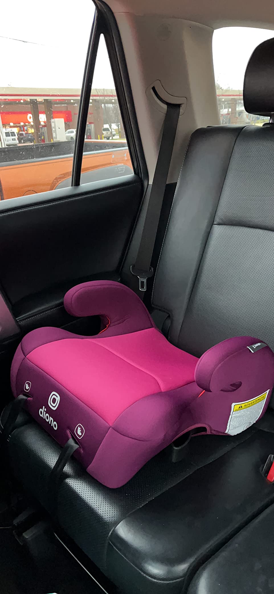 Diono Solana 2 XL 2022, Dual Latch Connectors, Lightweight Backless Belt-Positioning Booster Car Seat, 8 Years 1 Booster Seat, Pink customer photo 1