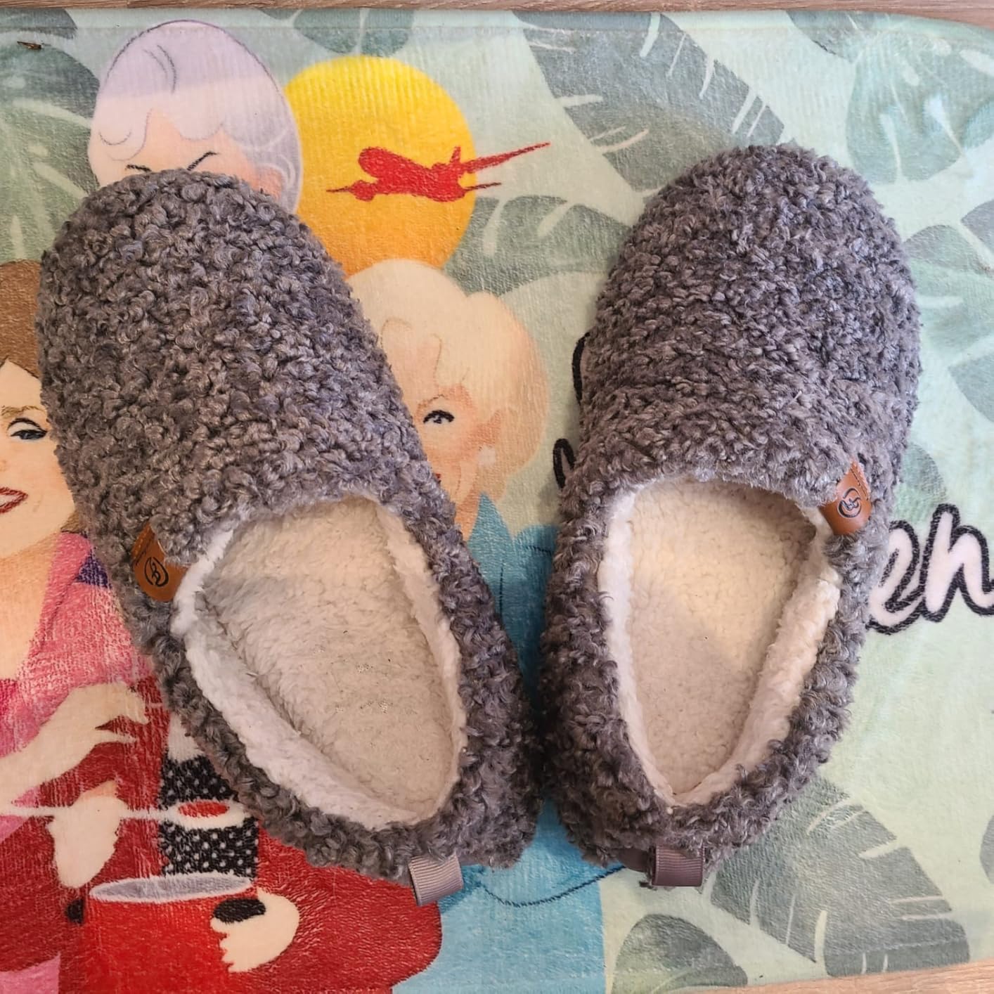 Women's Soft Curly Full Slippers Memory Foam Lightweight House Shoes Cozy Loafer with Polar Fleece Lining customer photo 1