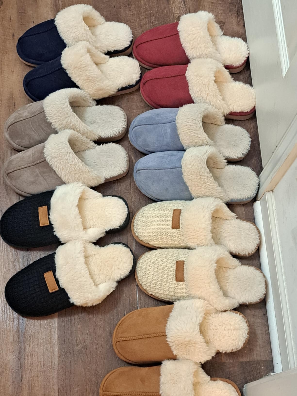 Litfun Women's Fuzzy Memory Foam Slippers Fluffy Winter House Shoes Indoor and Outdoor customer photo 2