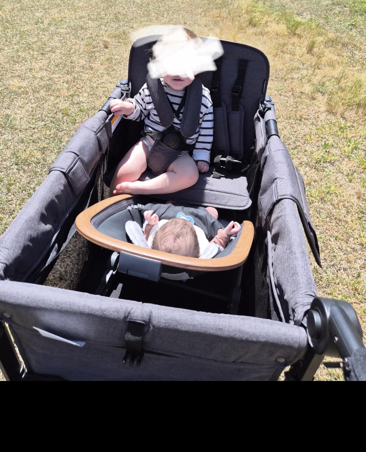 WonderFold W4 Elite Stroller Wagon - Foldable Wagon with Steel Frame - 4 Seater customer photo 1