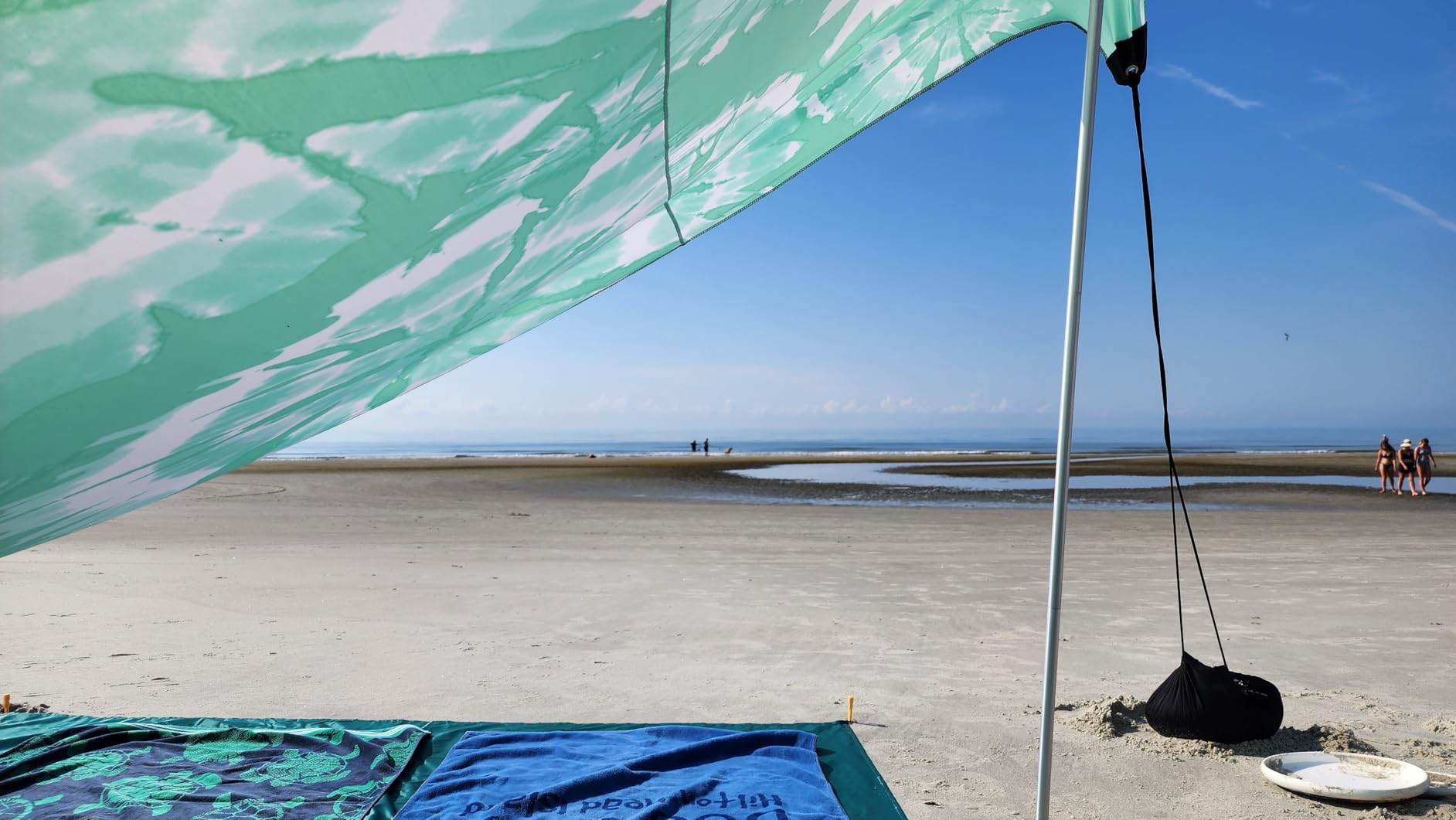 Neso Portable Beach Tent Sun Shelter with Sand Anchor - Lightweight Beach Shade Canopy - Easy Setup - Patented Reinforced Corners - UPF 50+ - 7 x 7ft customer photo 2