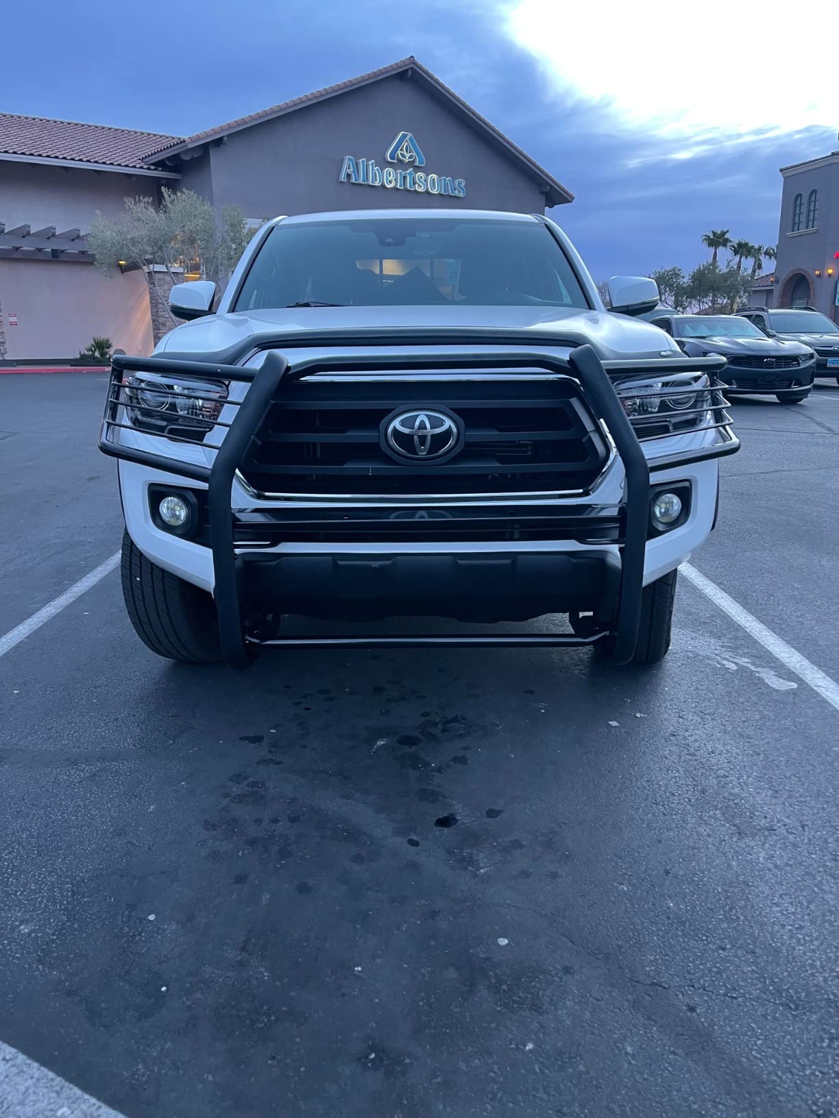 HECASA Front Brush Guard Bumper Grille Compatible with 2016-2023 Toyota Tacoma Bull Bar Brush Push Bar Guard Protector Powder Coated Black Steel Exterior Accessories customer photo 2