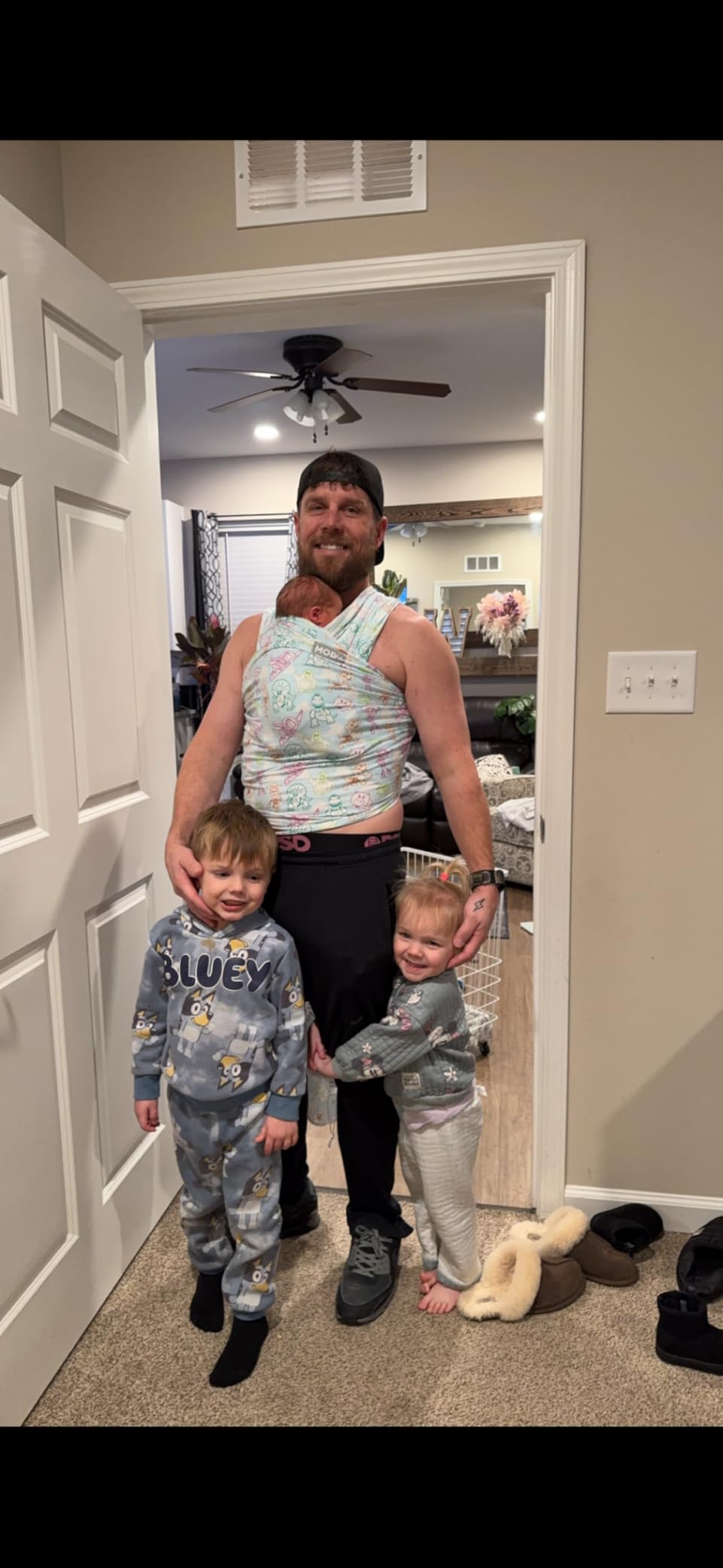 Moby Baby Wrap Carrier Featherknit for Newborns to Toddlers (8-33lbs), Infant Sling Carrier, Lightweight & Hands Free Design (Disney's Ariel in Amethyst) customer photo 1
